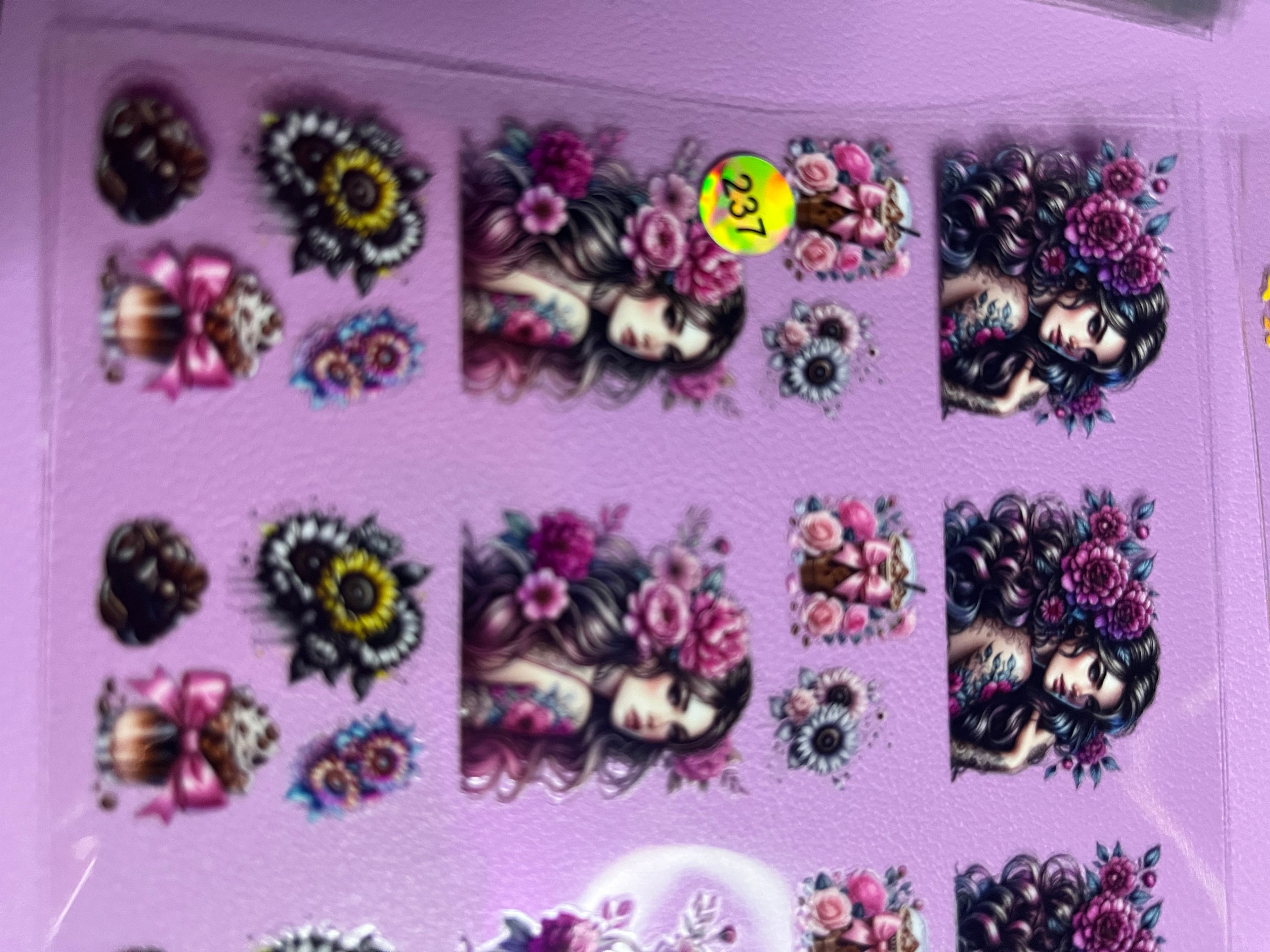 Tattoo girl with flowers pen wrap 237