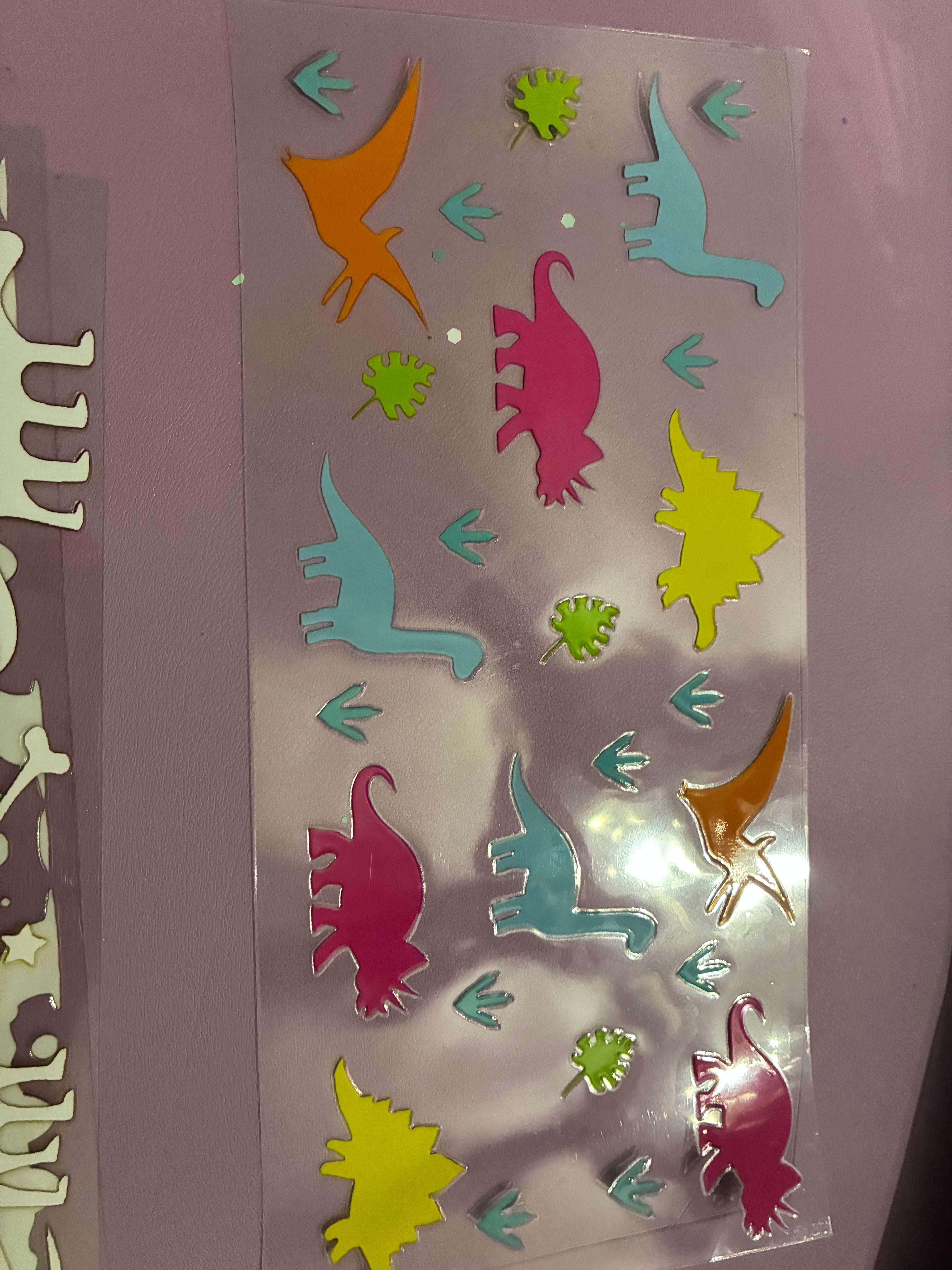 Dinosaur cup wrap pink yellow blue orange #459