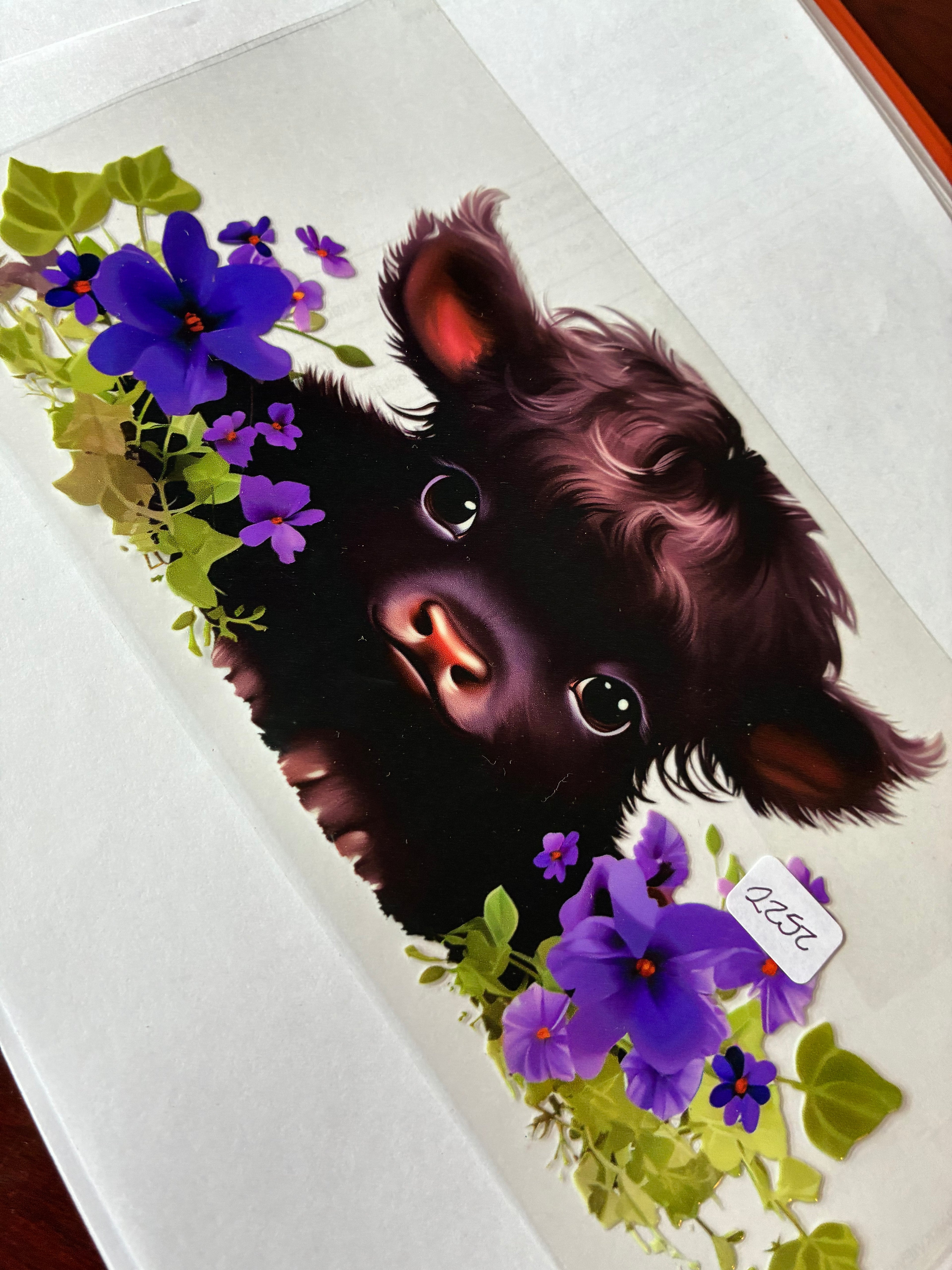 Cow black flowers 2252