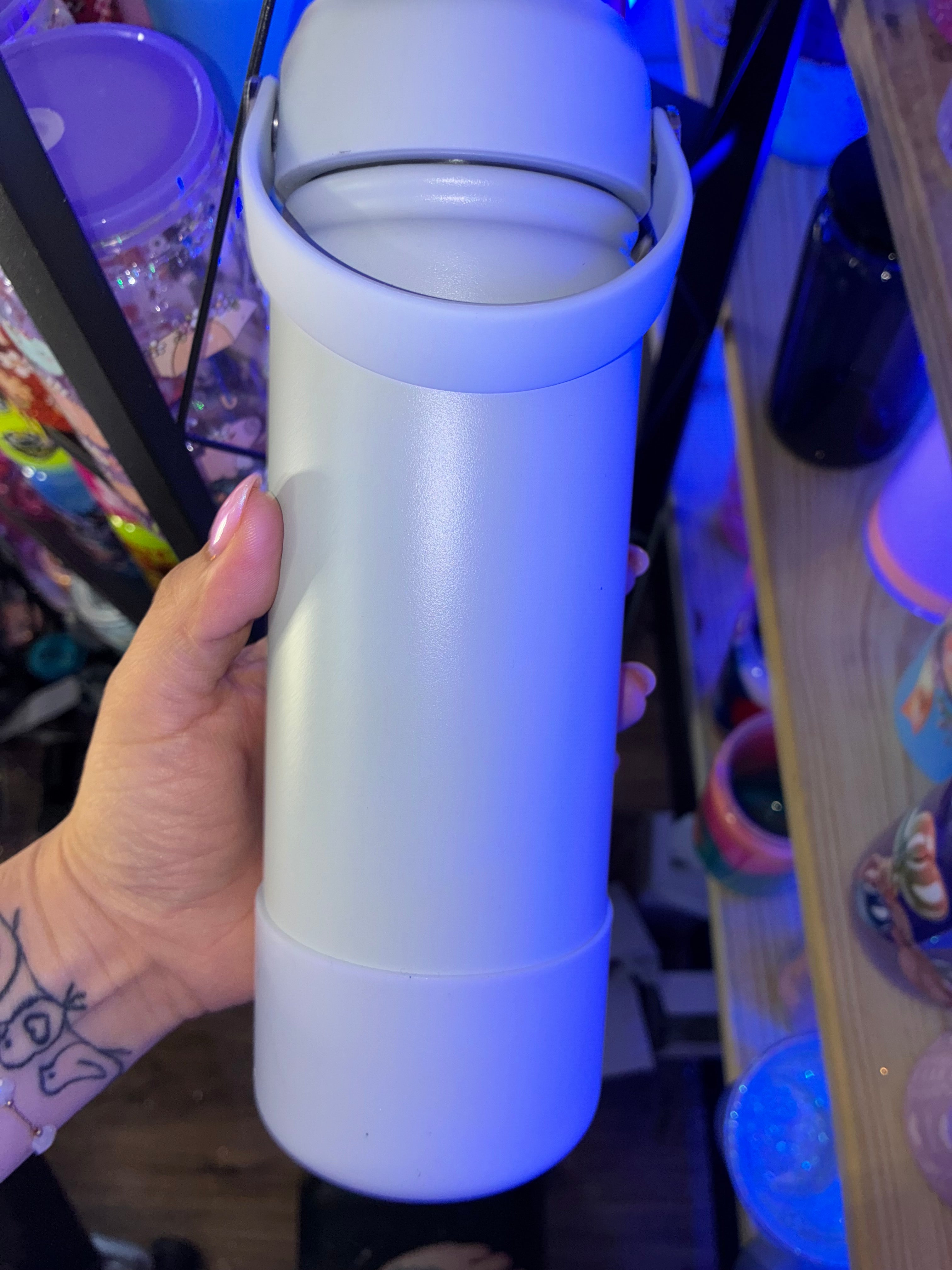 18oz blue purple water bottle
