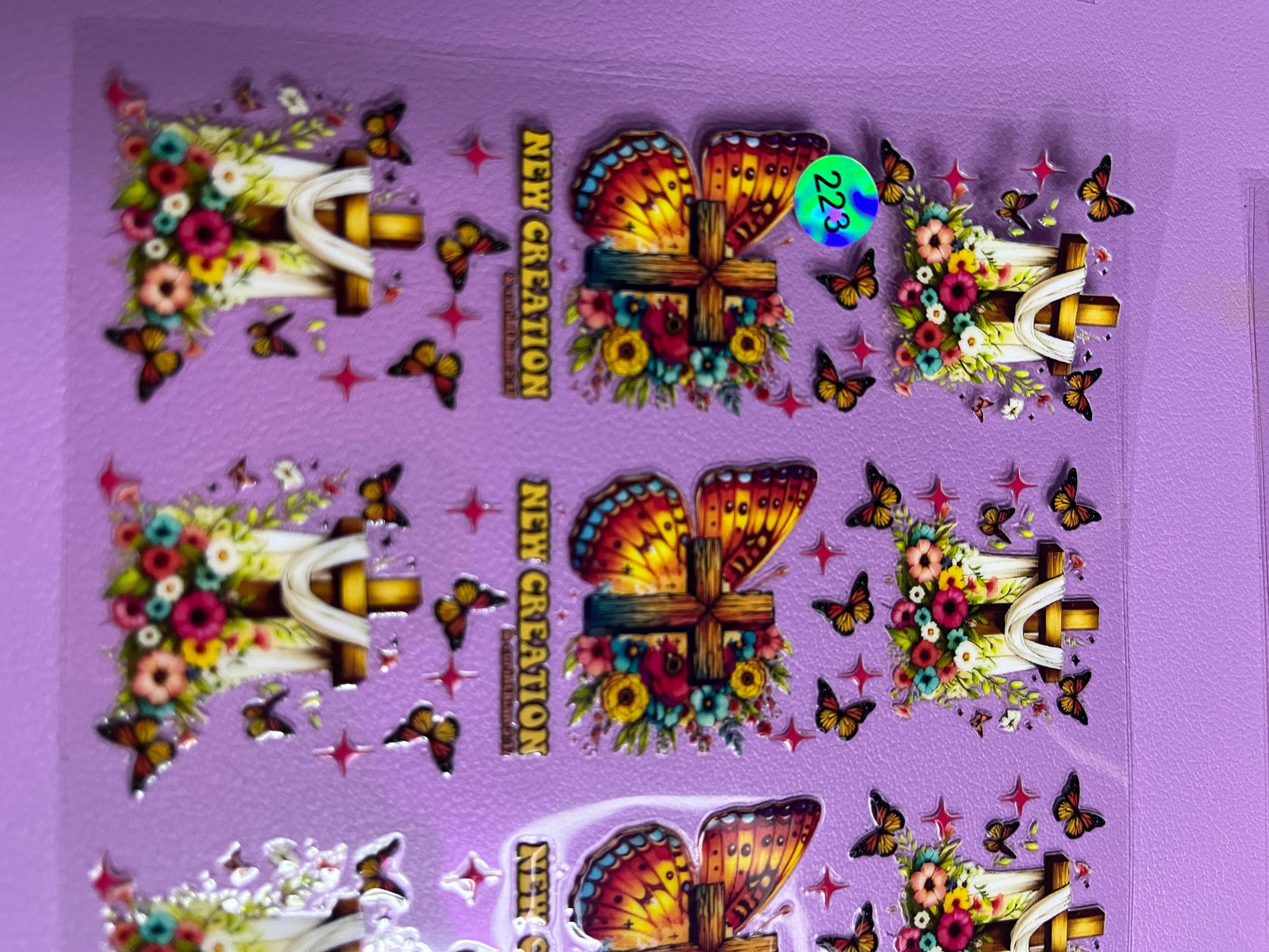 Cross with butterfly new creation 223