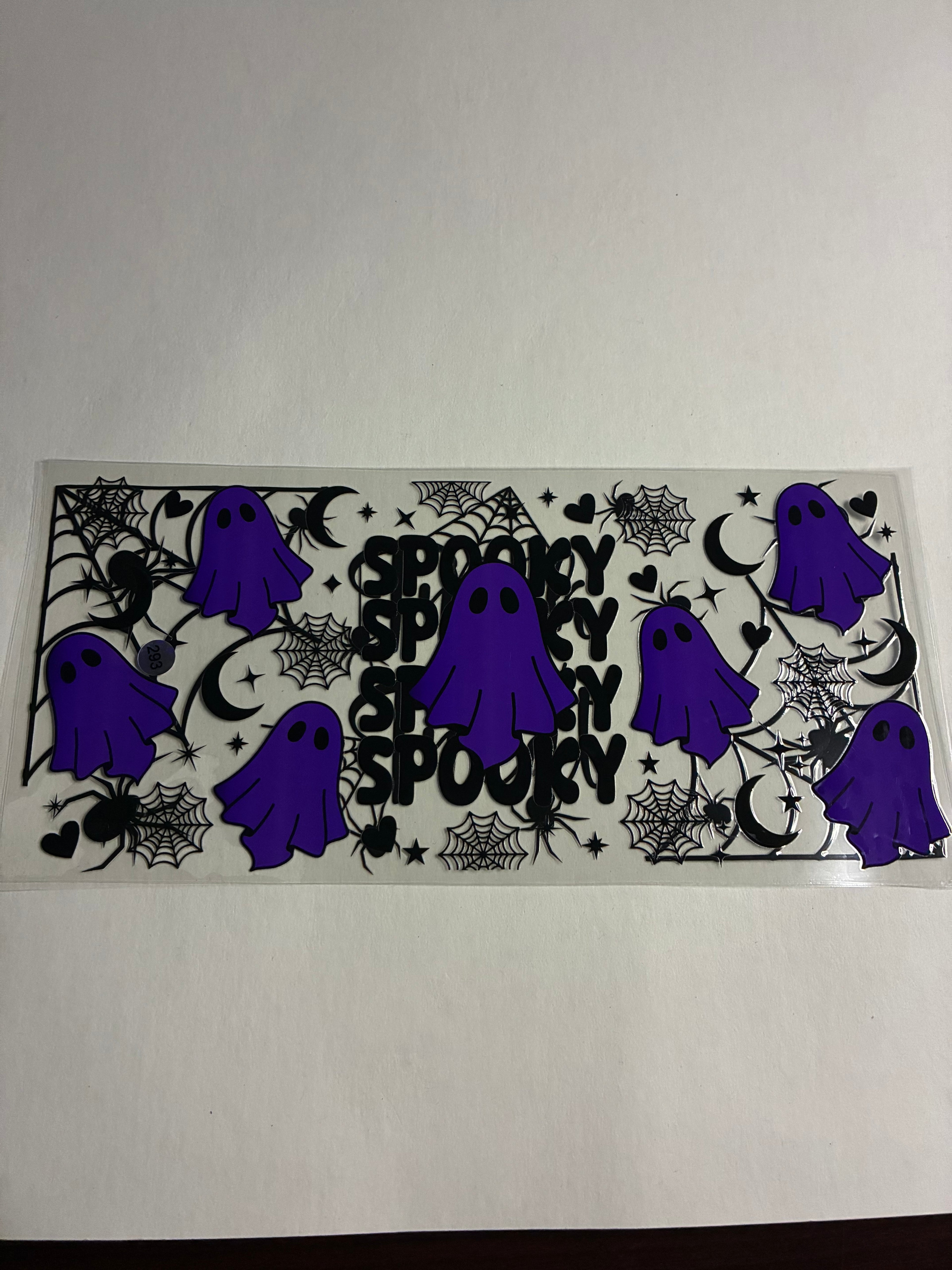 Cup wrap purple ghost #293