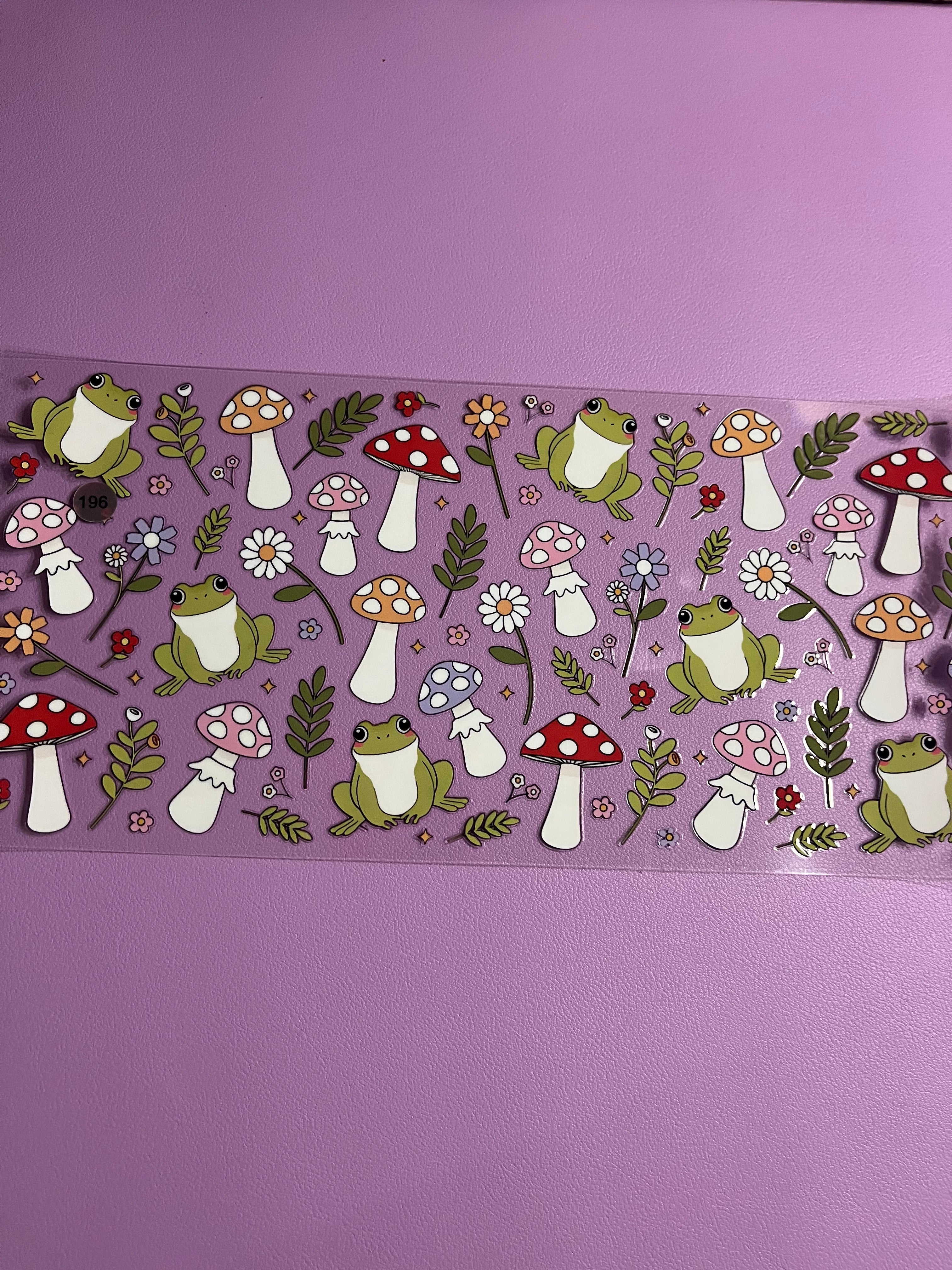 Cup wrap mushroom and frog #196