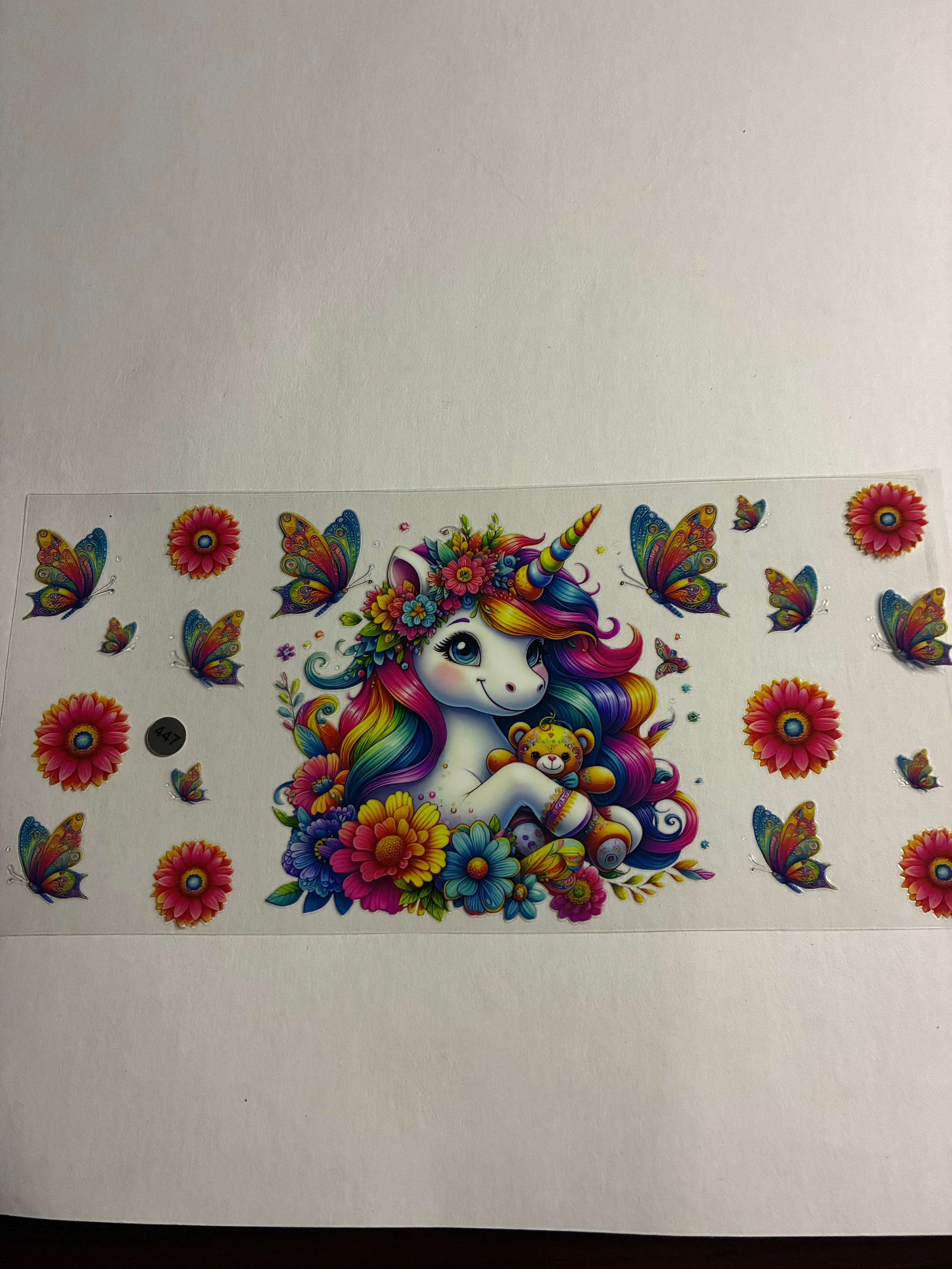Cup wrap unicorn rainbow #447