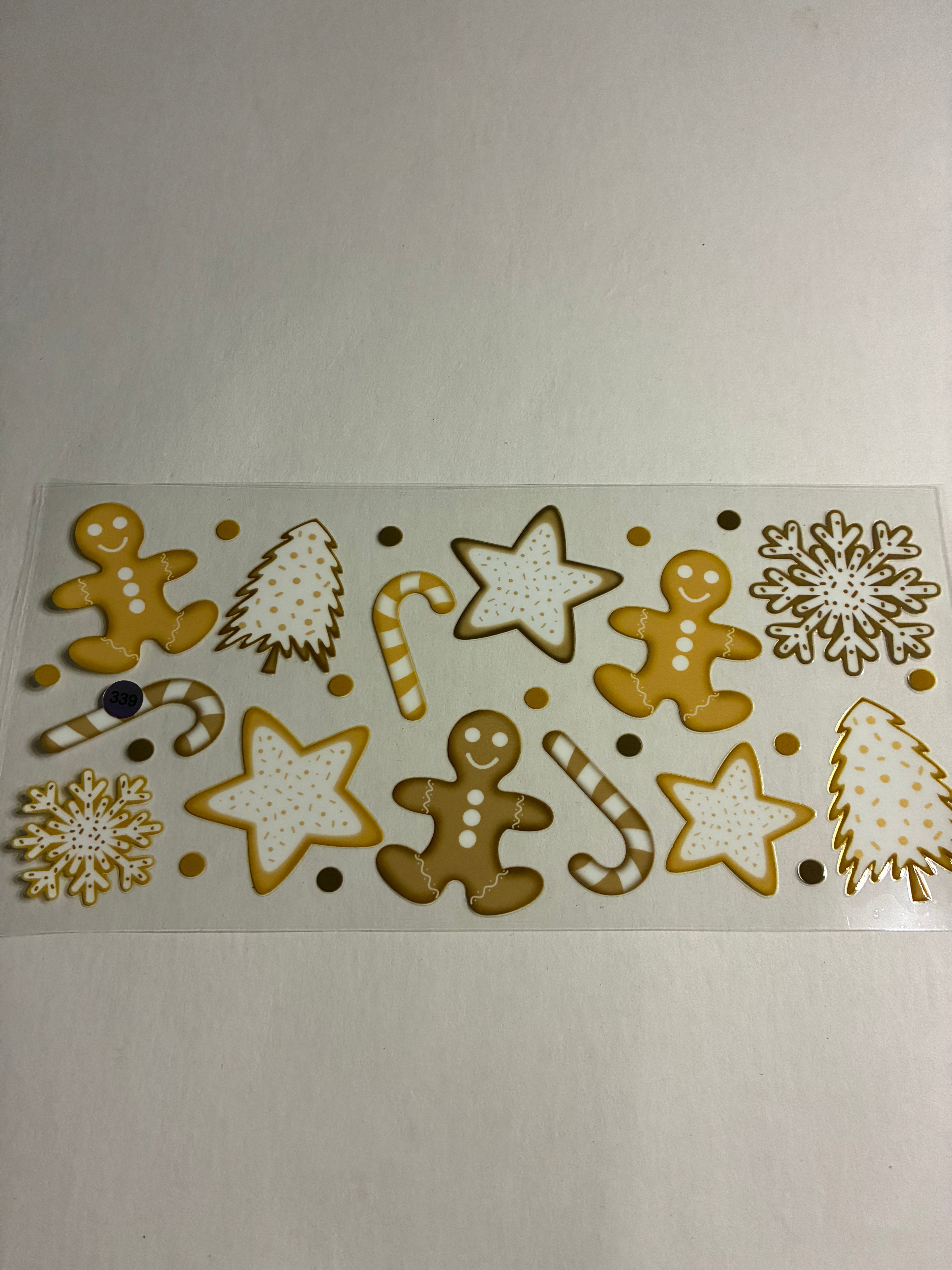 Cup wrap gingerbread man and cookies #339