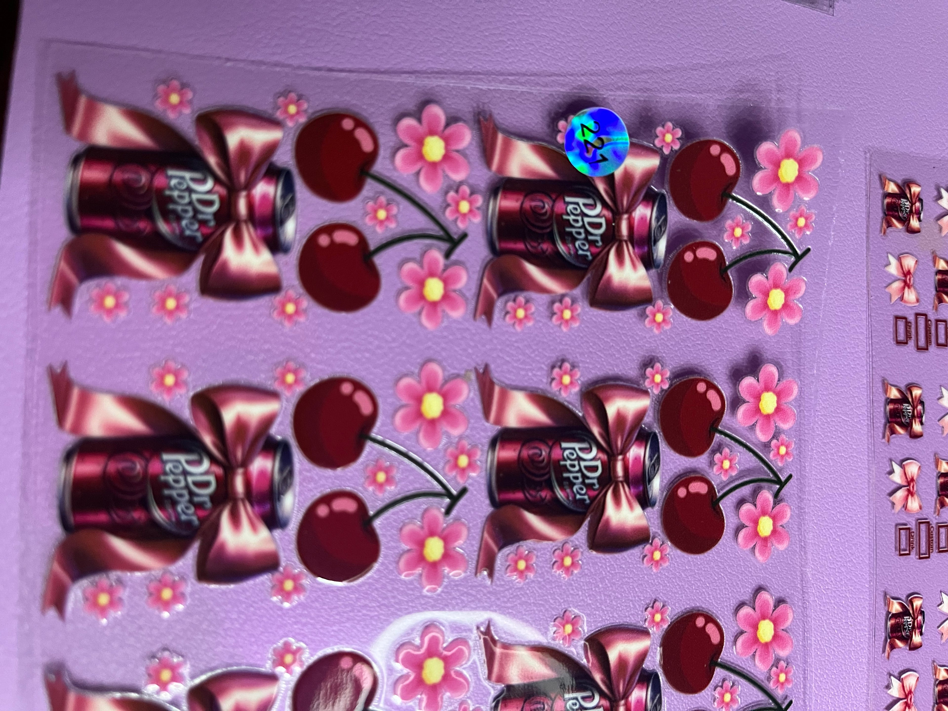 Dr Pepper with flower and cherry 221
