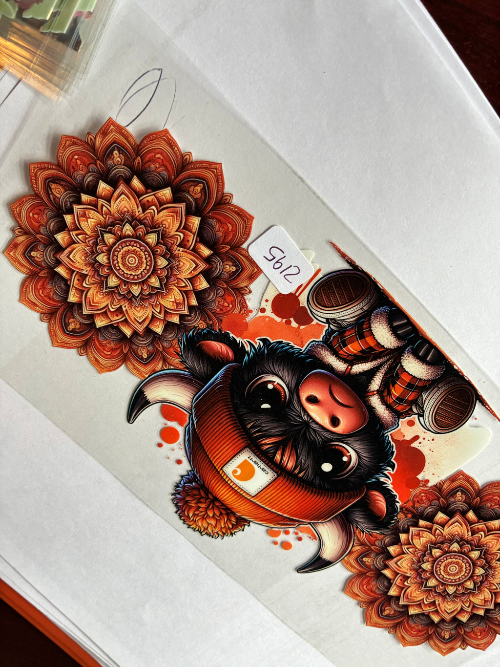 Cow orange hat 2195