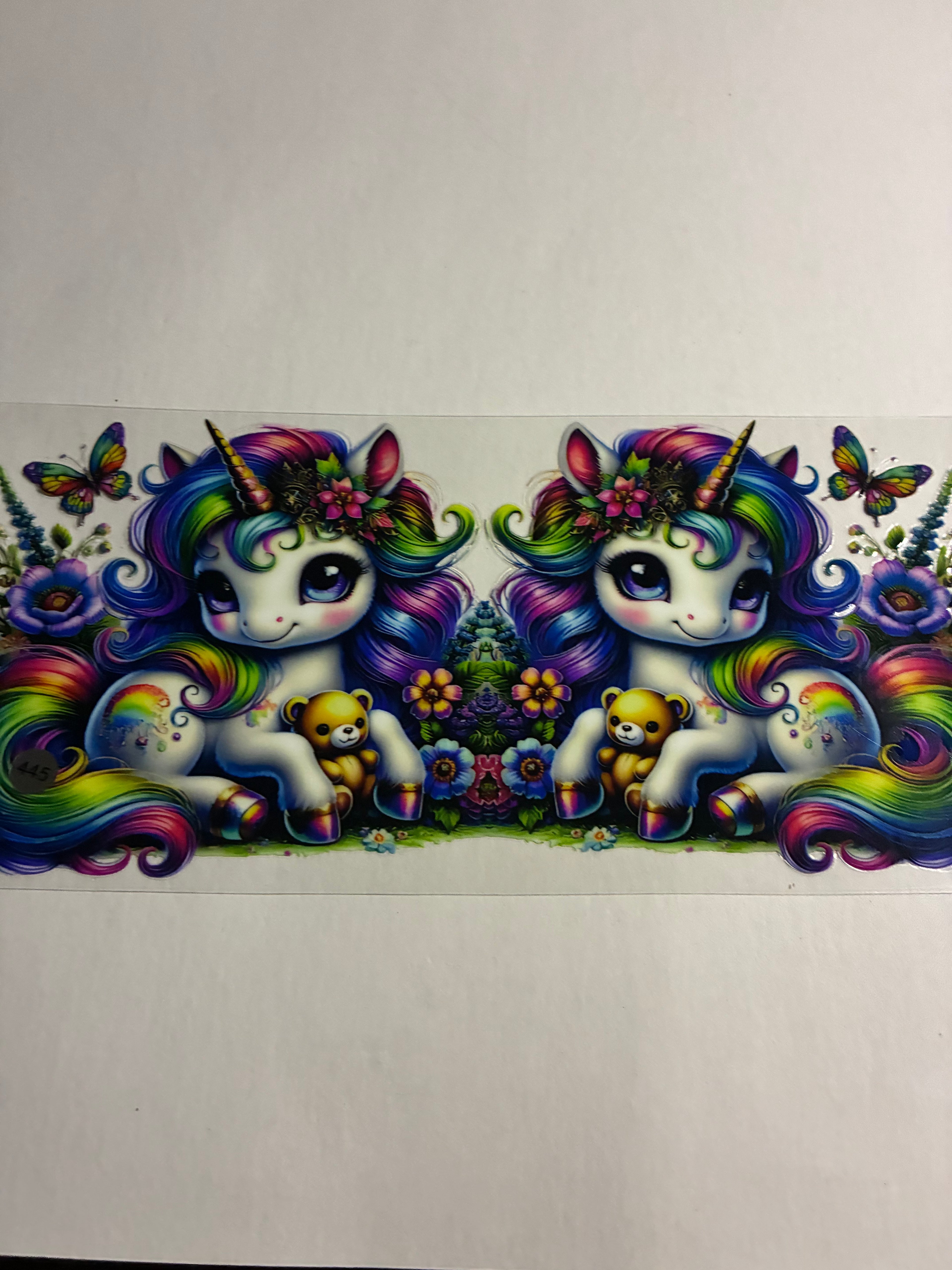 Cup wrap unicorn RAINBOW #445