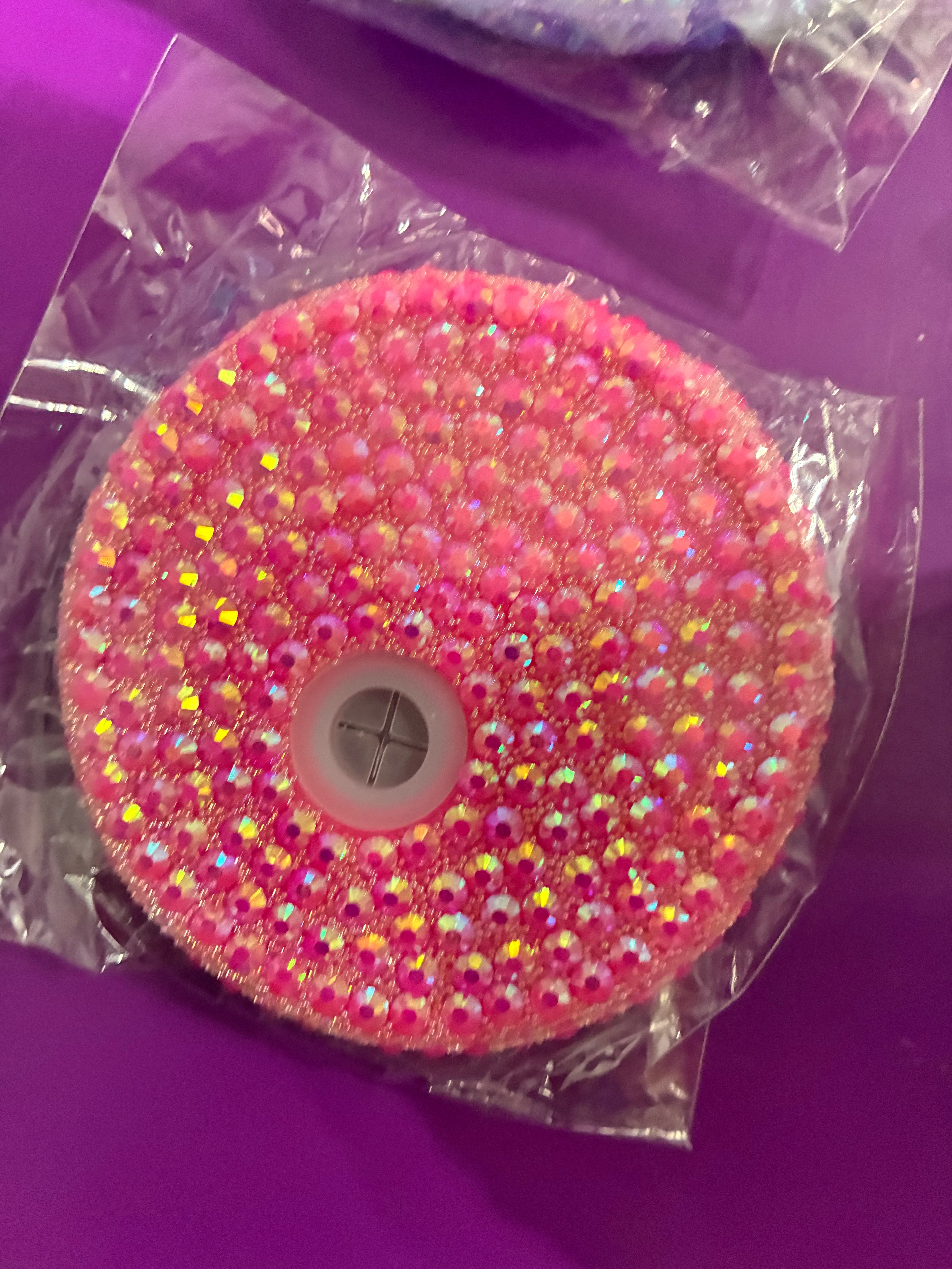 Pink glitter lid 16oz