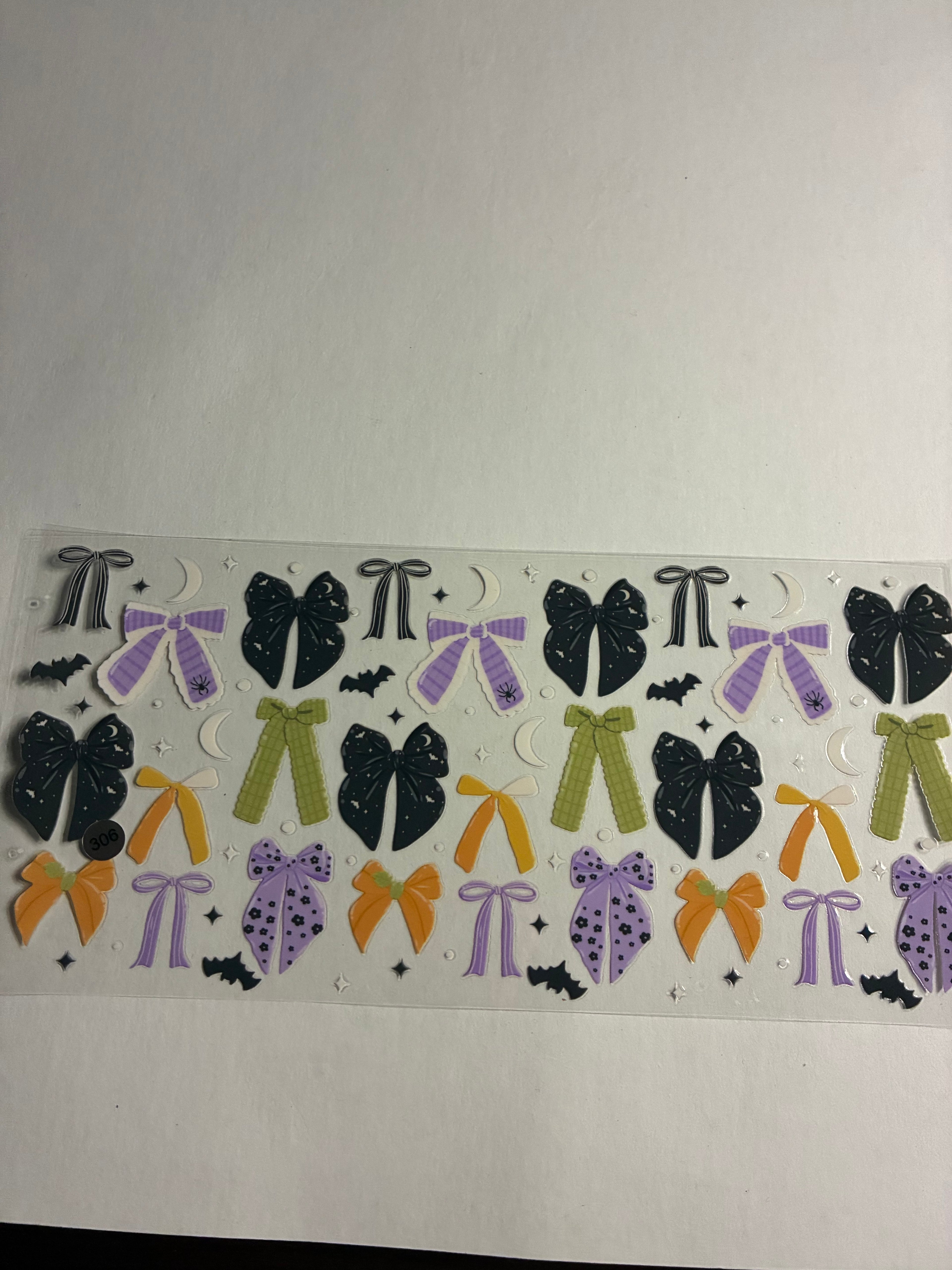Cup wrap Halloween bows #306