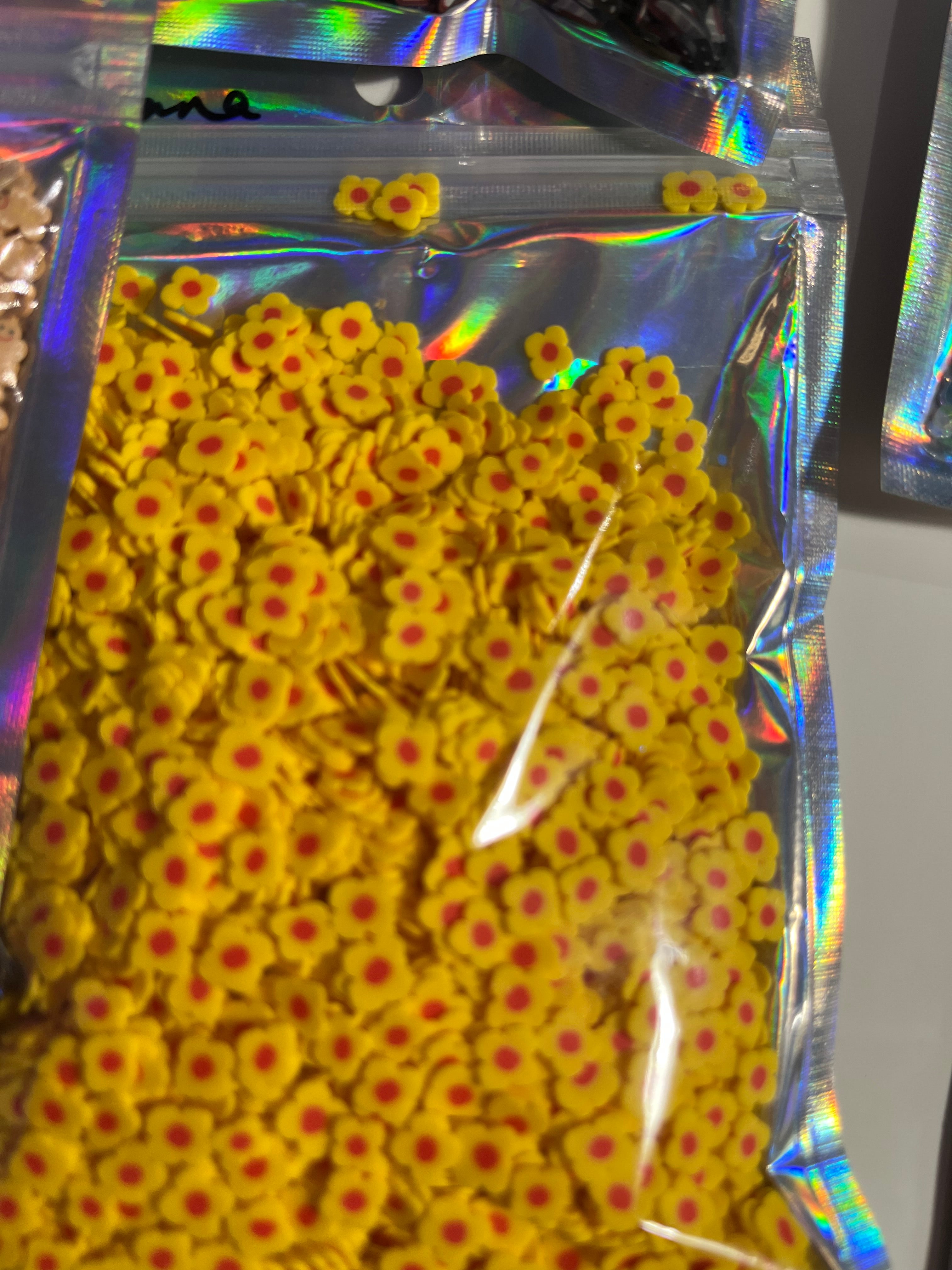 Yellow flower poly clay