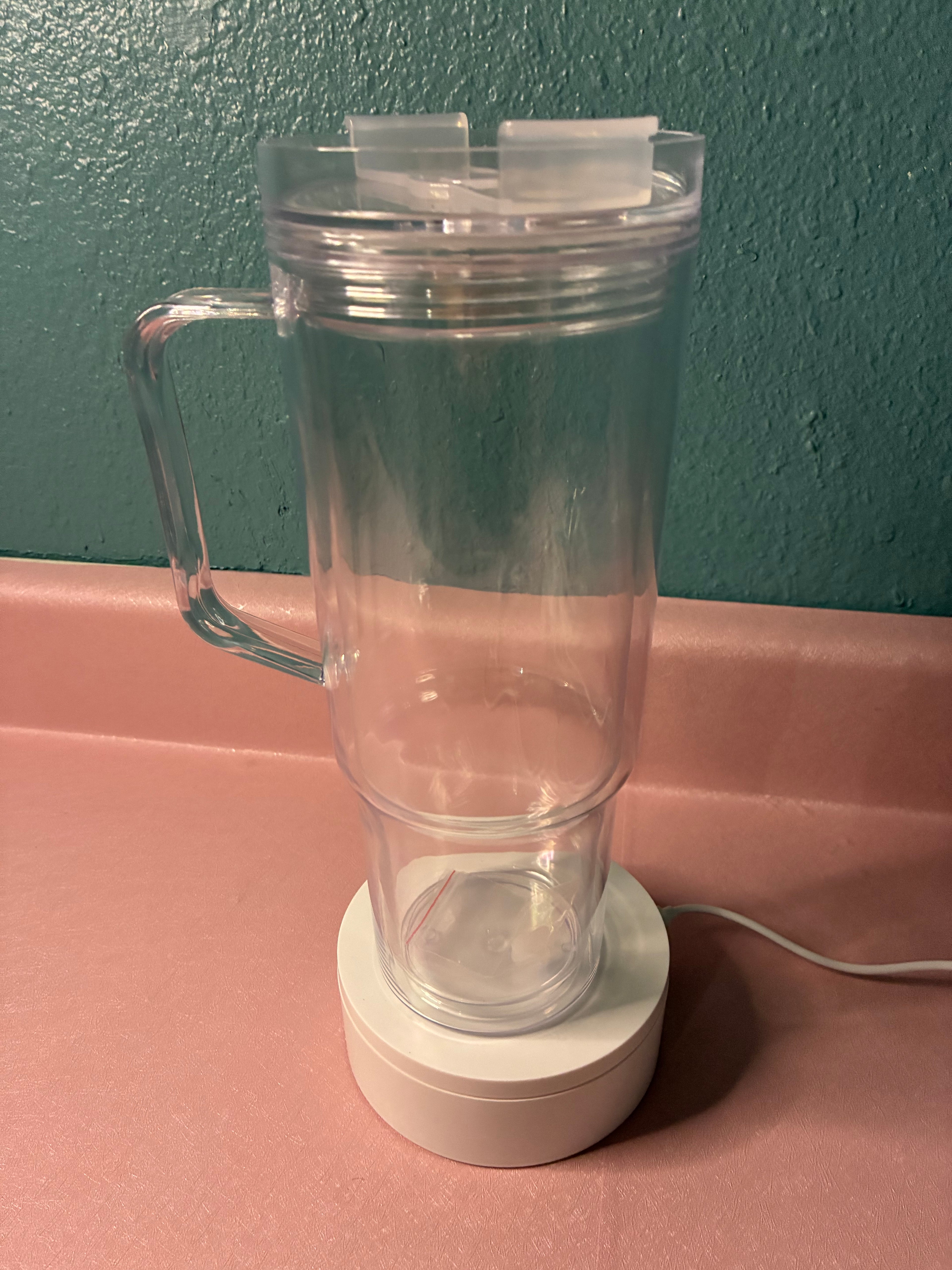 40oz snow globe cup with handle