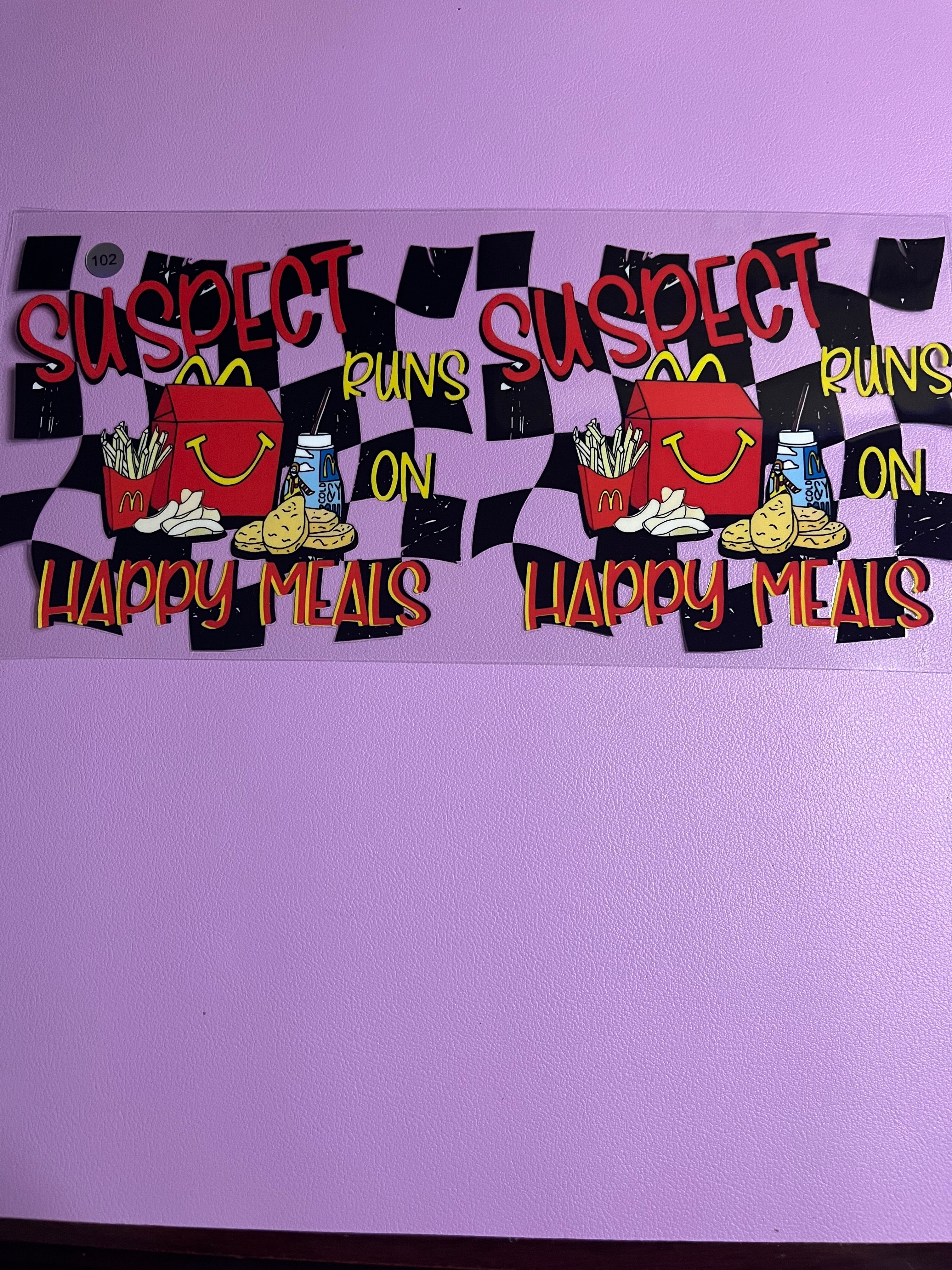 Cup decal 1 suspect run on mc Donald’s #102