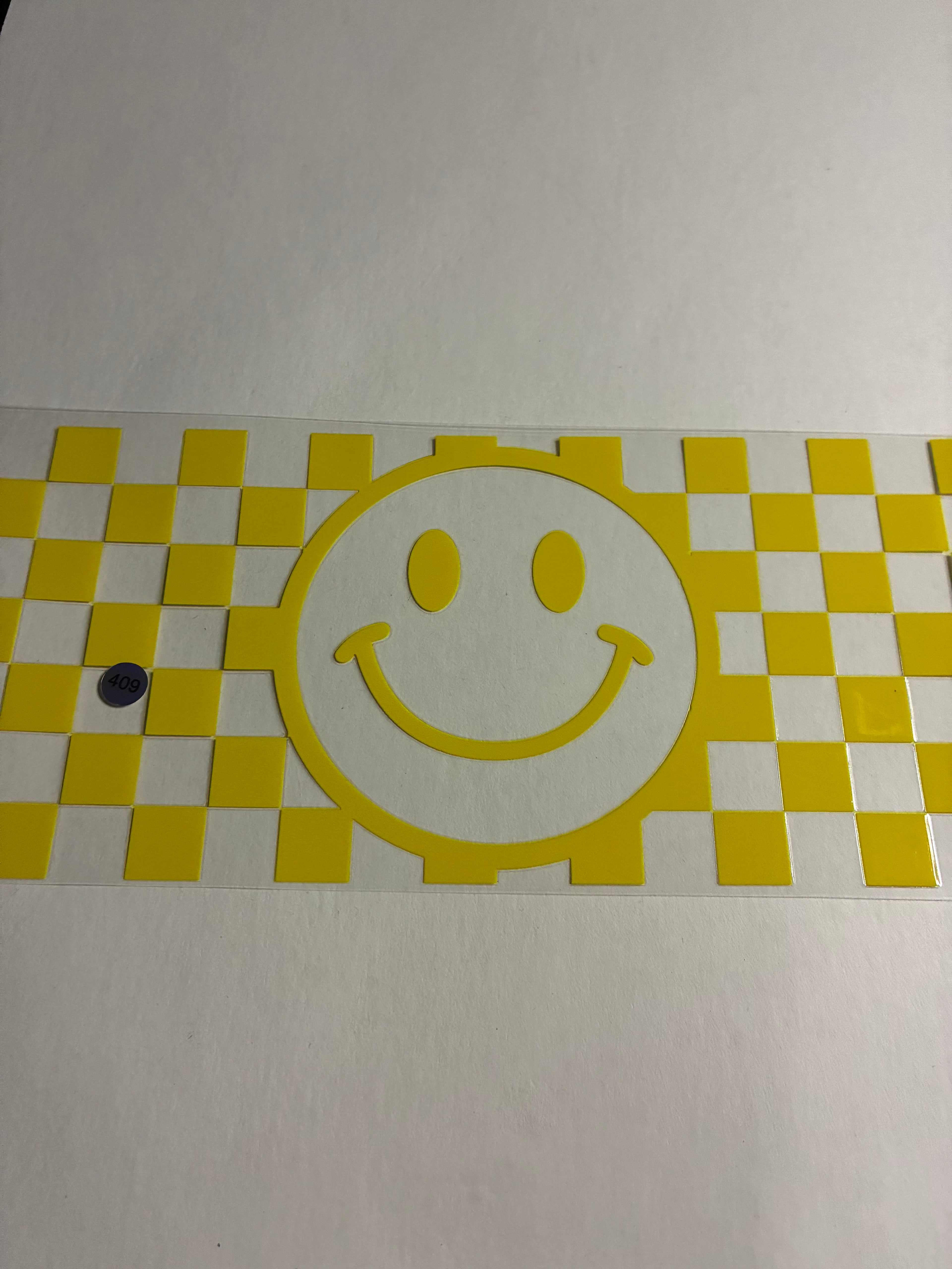 Cup wrap smiley face yellow #409