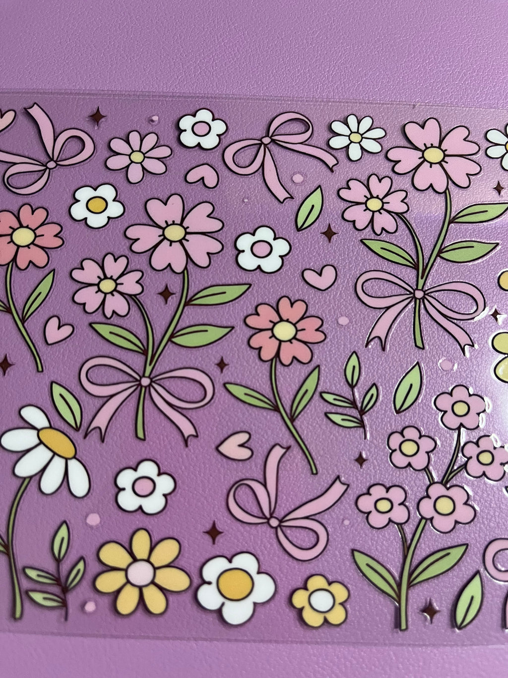 Cup wrap flowers and bows #186