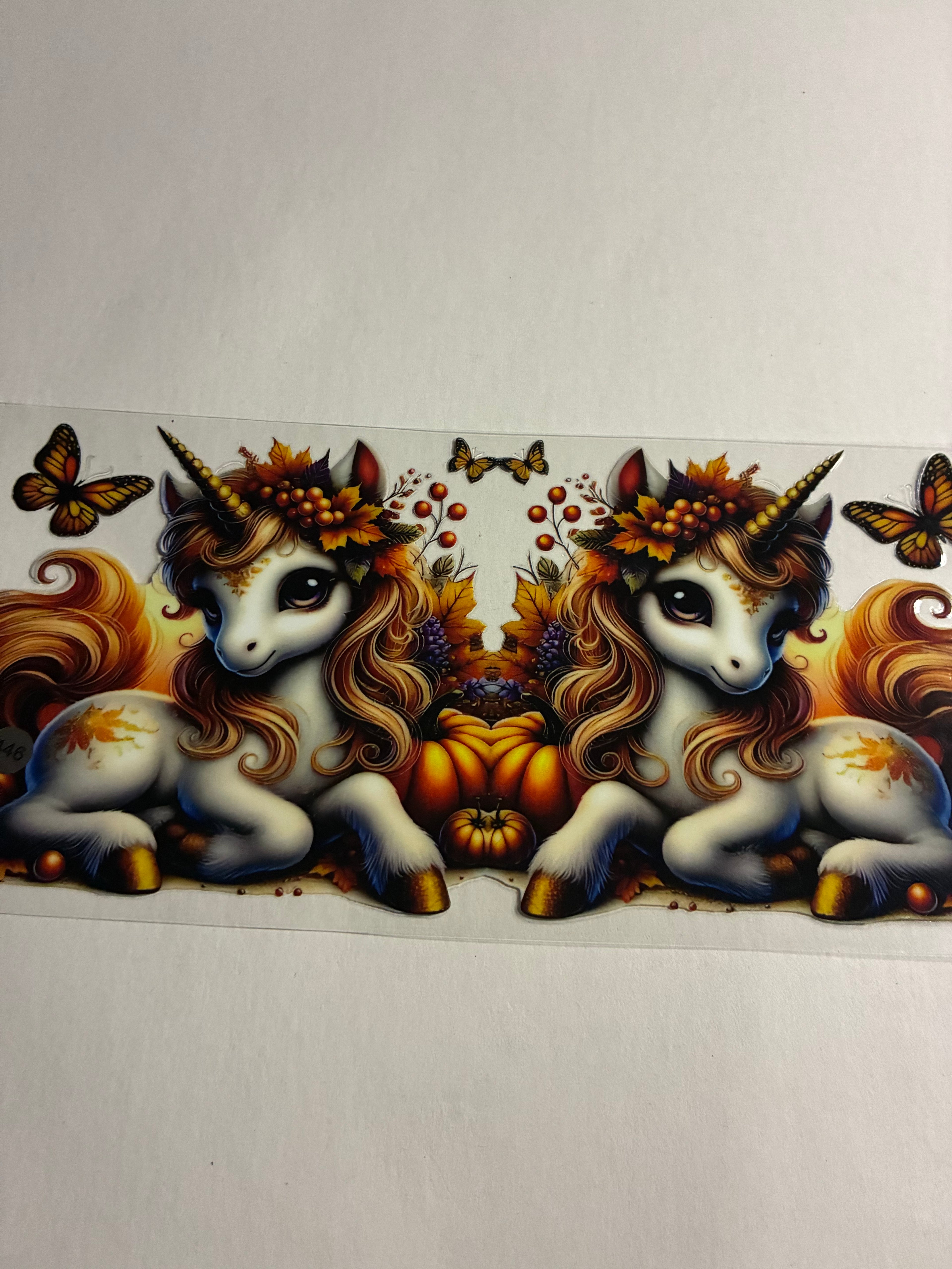 Cup wrap unicorn fall theme #446