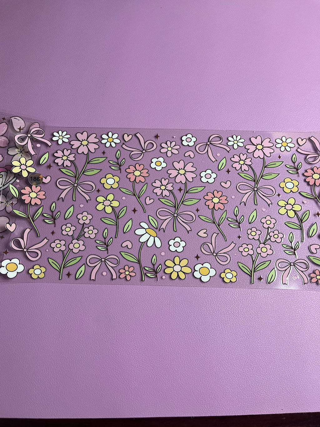 Cup wrap flowers and bows #186