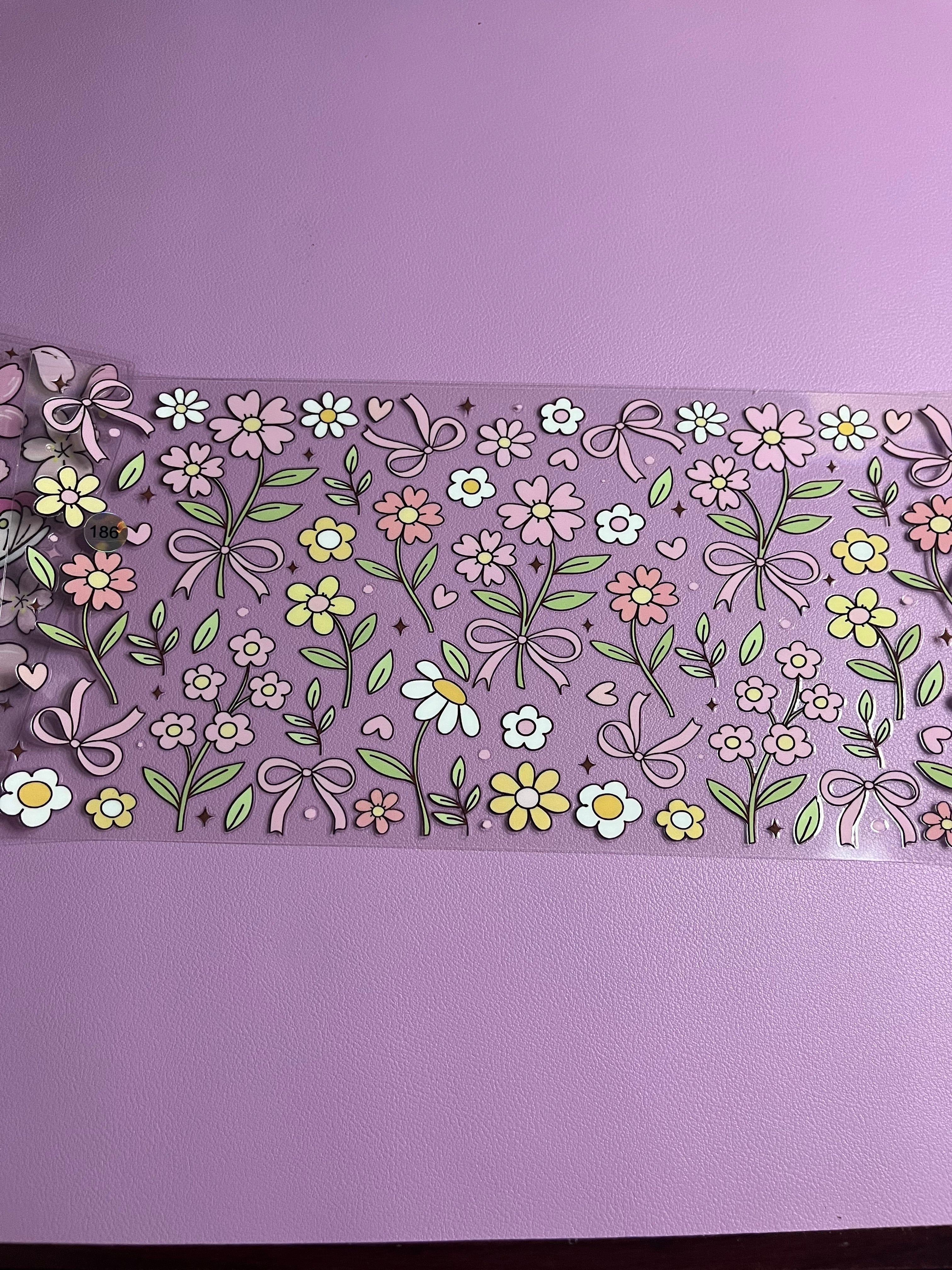 Cup wrap flowers and bows #186