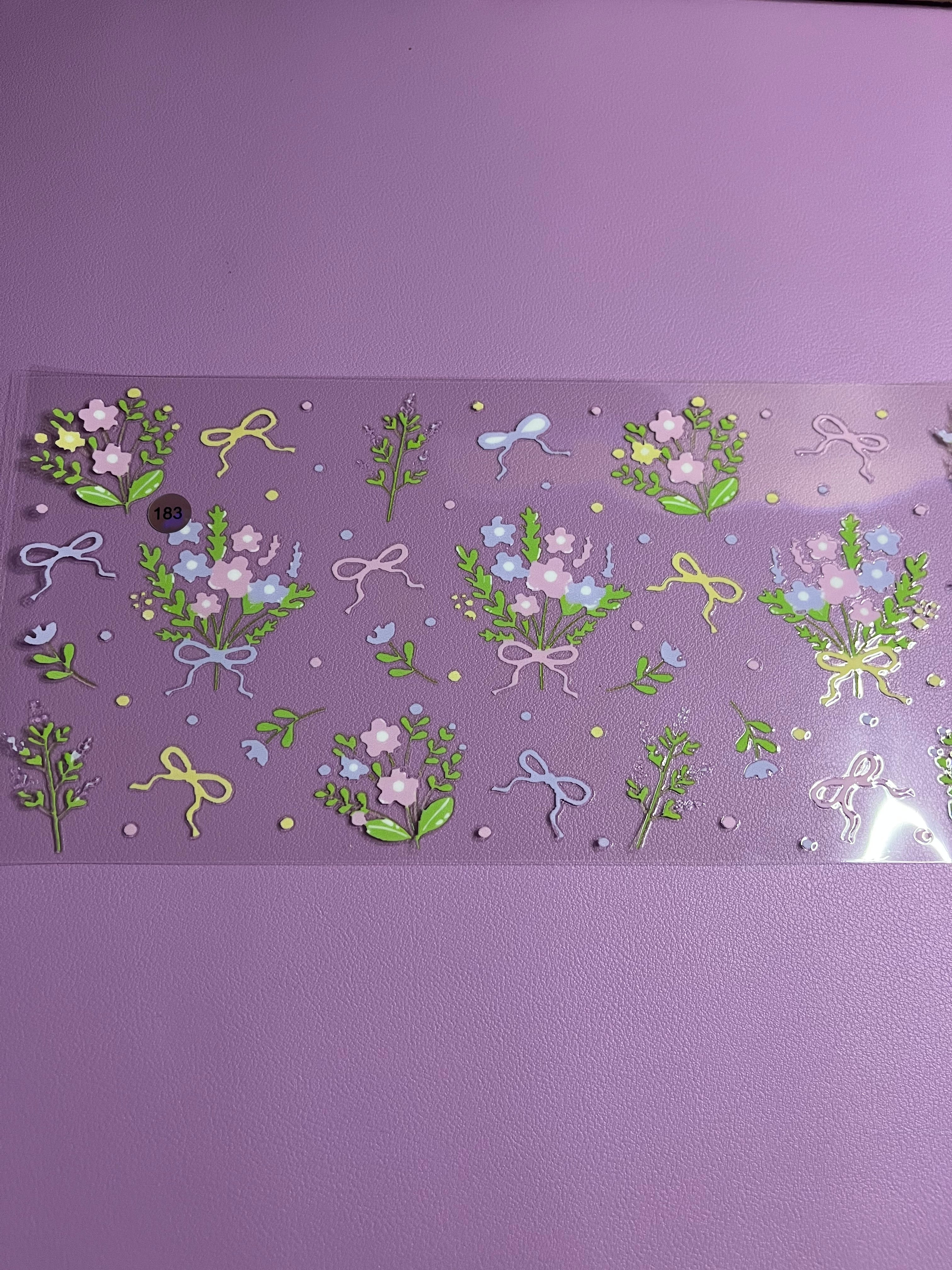 Cup wraps bouquet of flowersand bows #183
