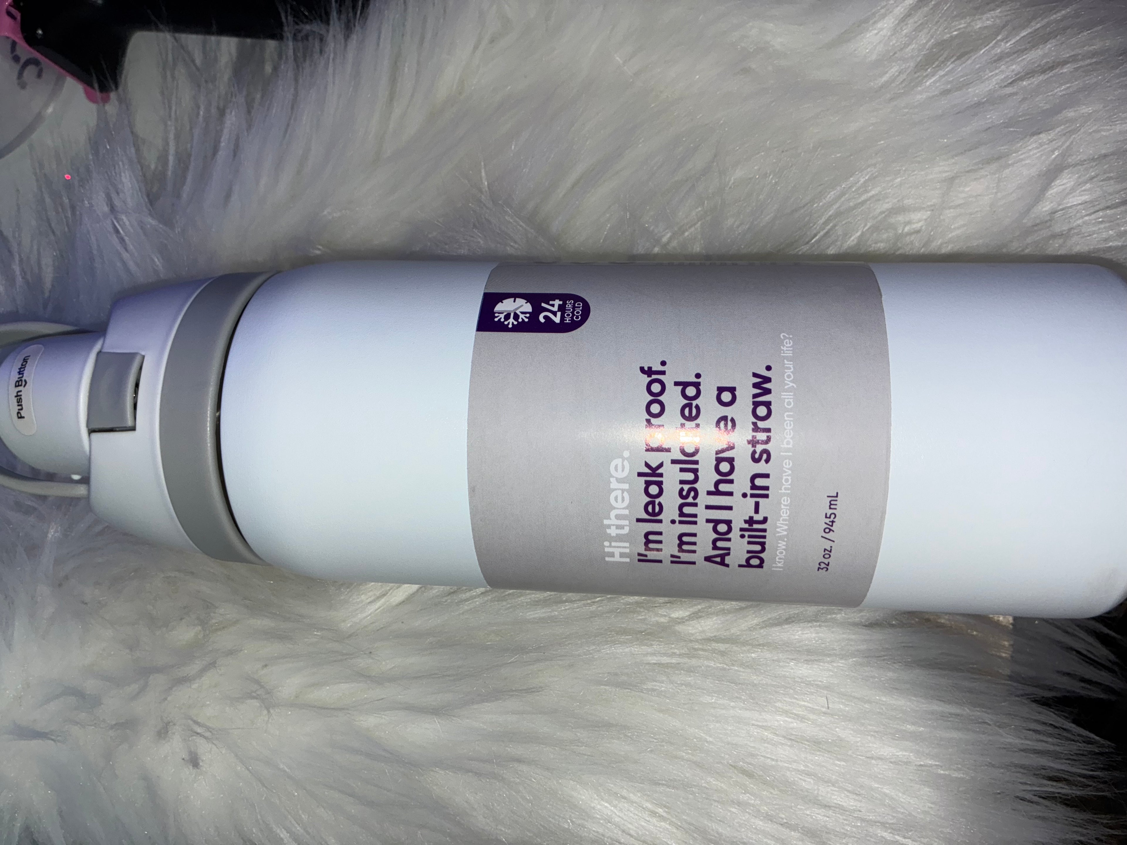 32oz white water bottle