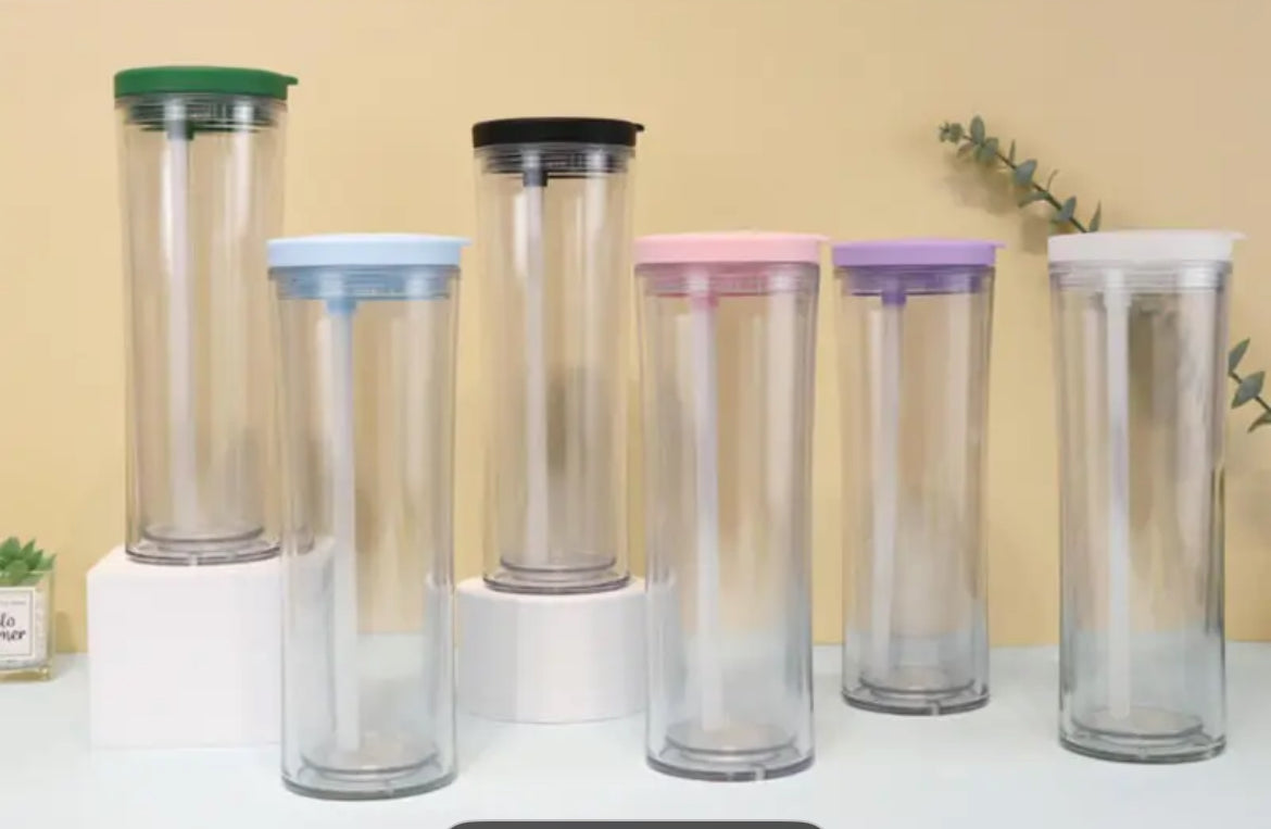 20oz flip top Snowglobe cup
