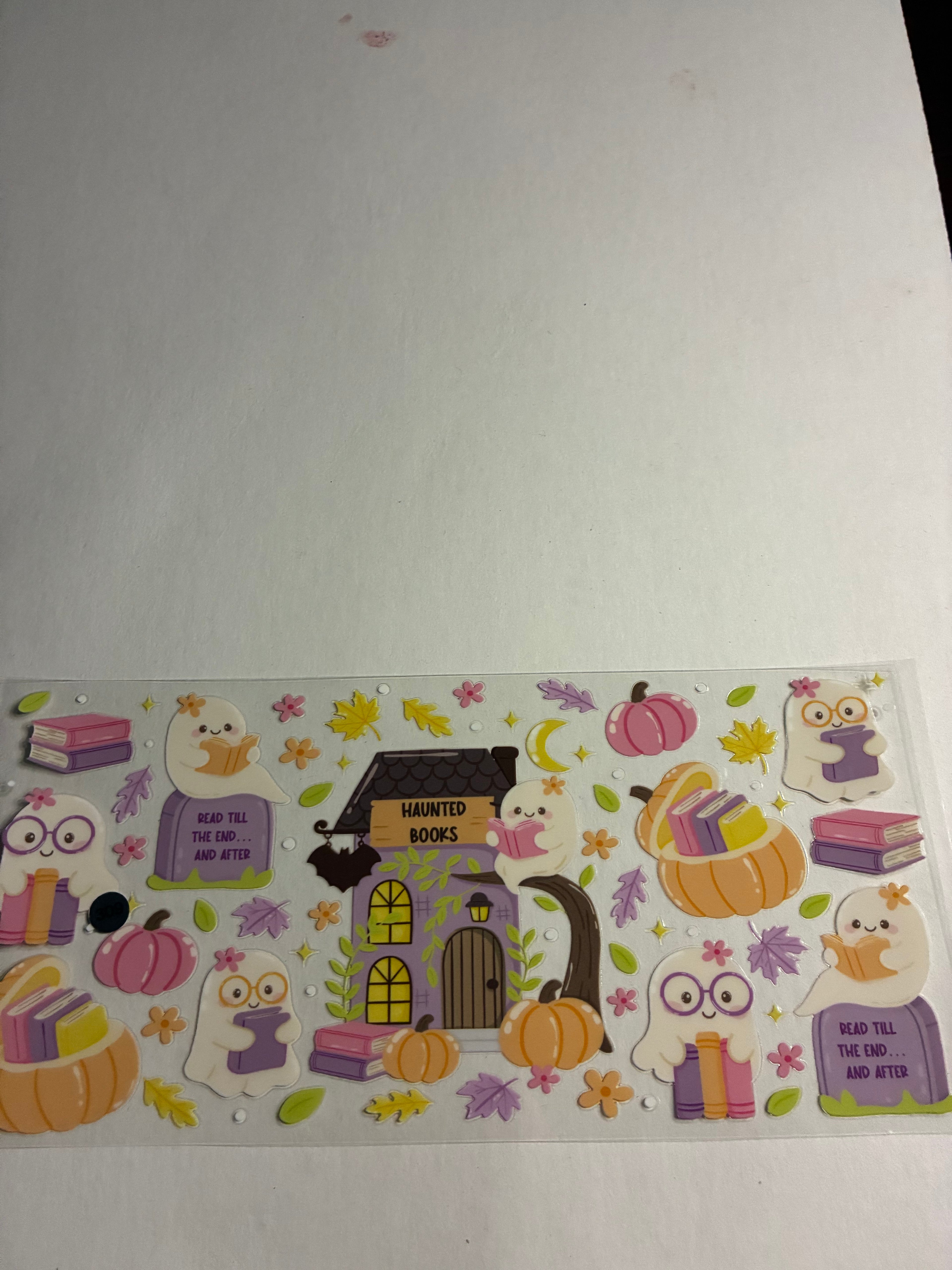 Cup wrap book theme with ghost #309