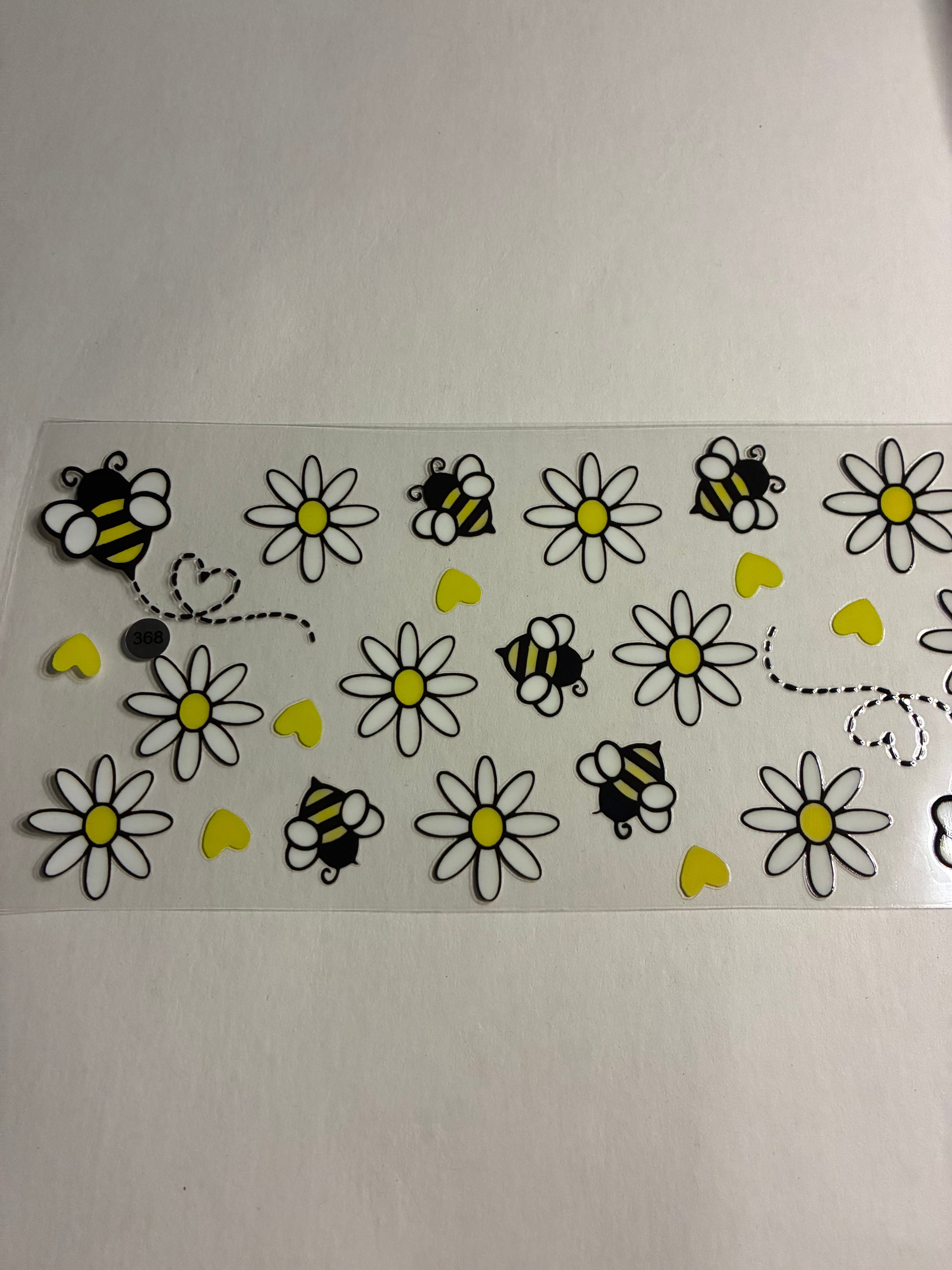 Cup wrap Daisy and bees #368