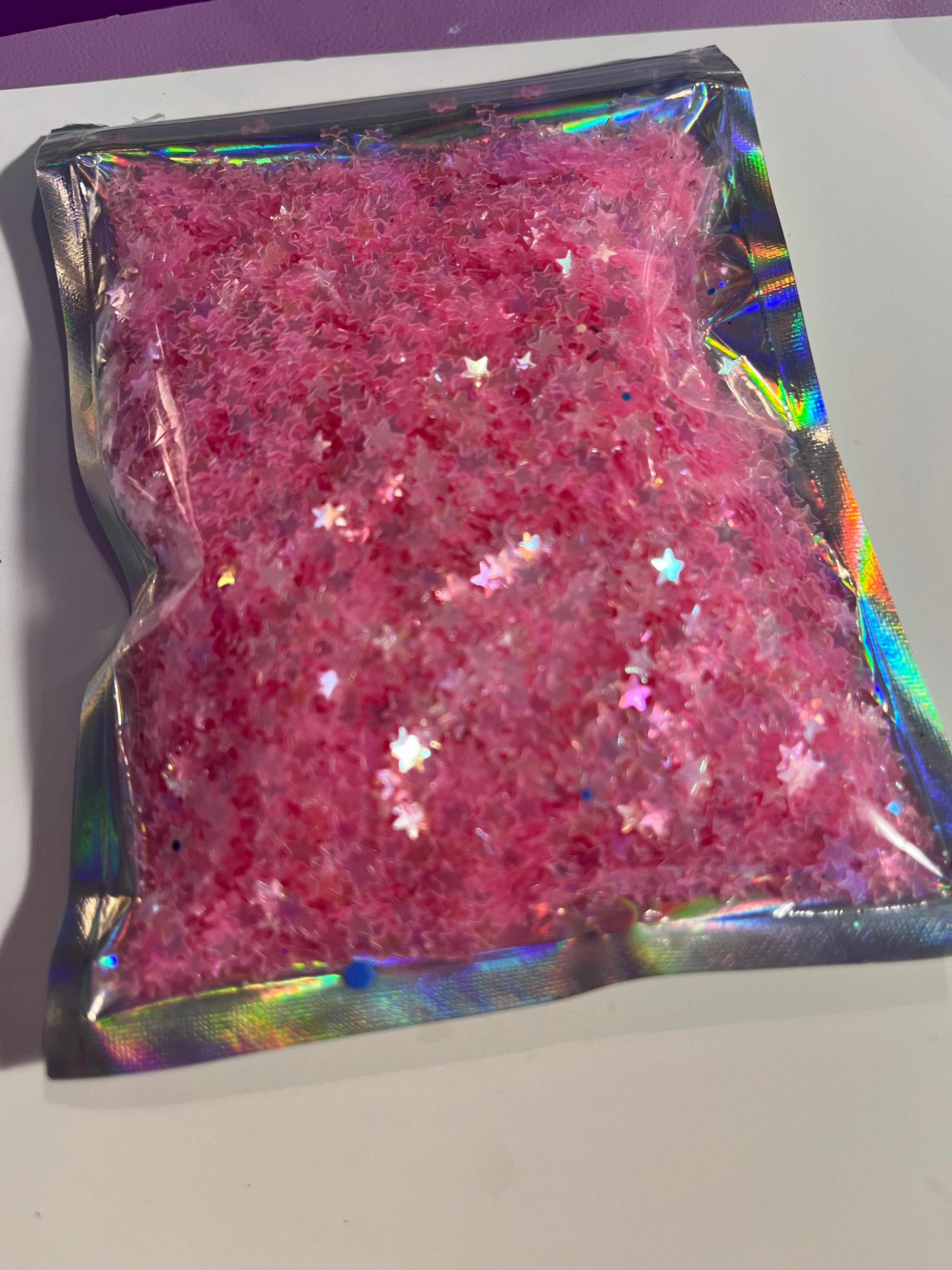Pink stars glitter