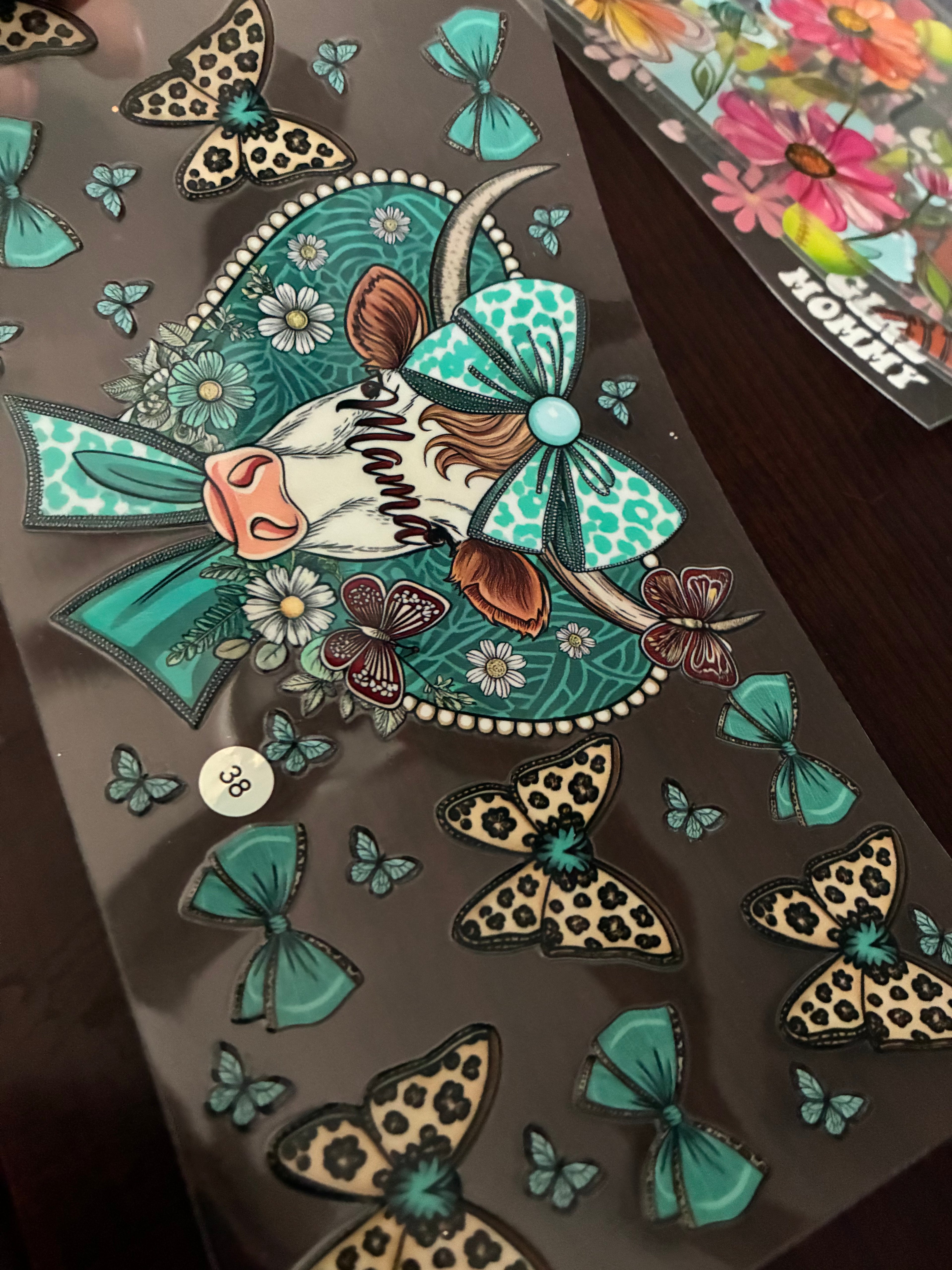 Mama cow turquoise 38