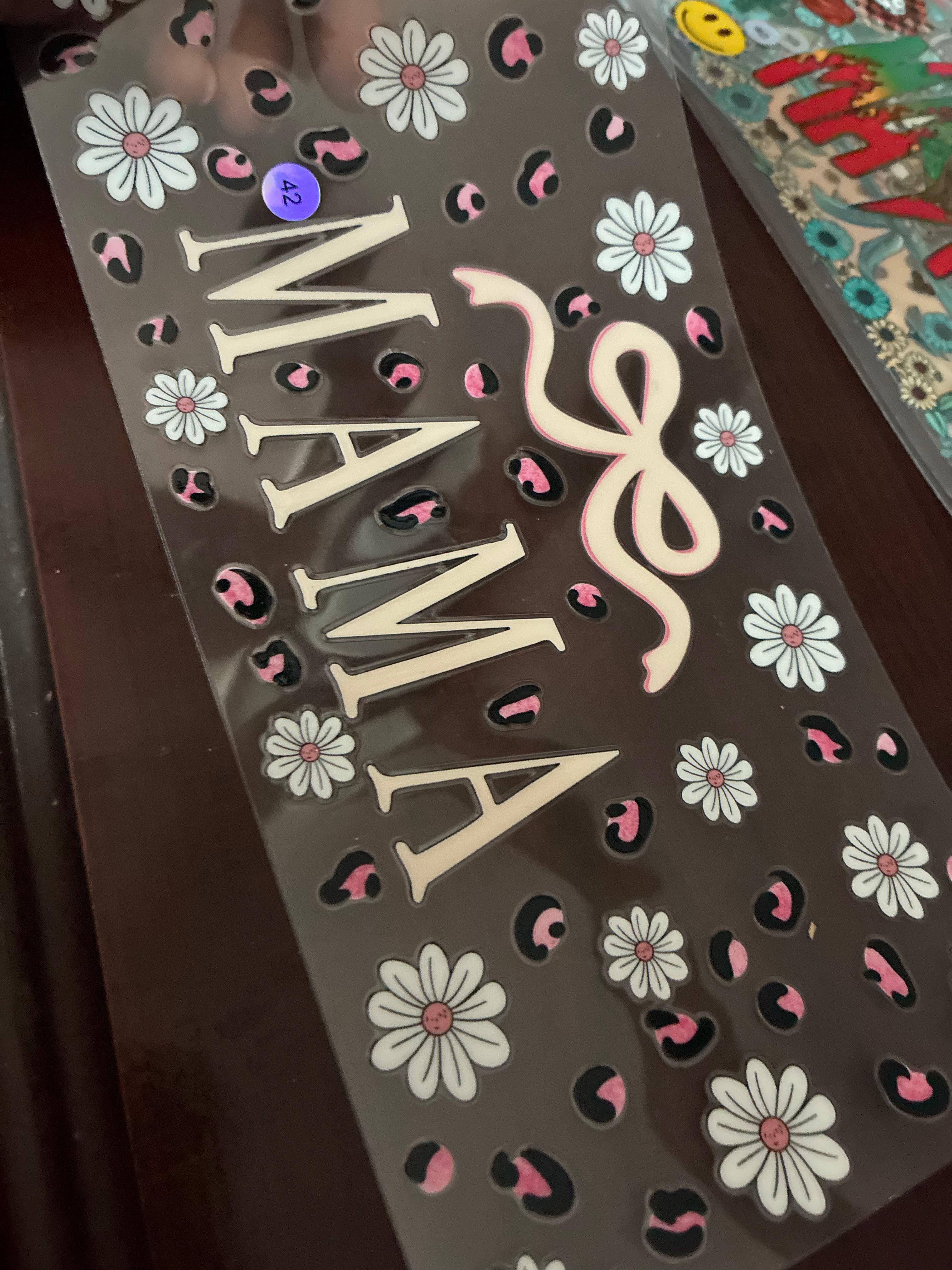 Mama cheetah print flowers 42