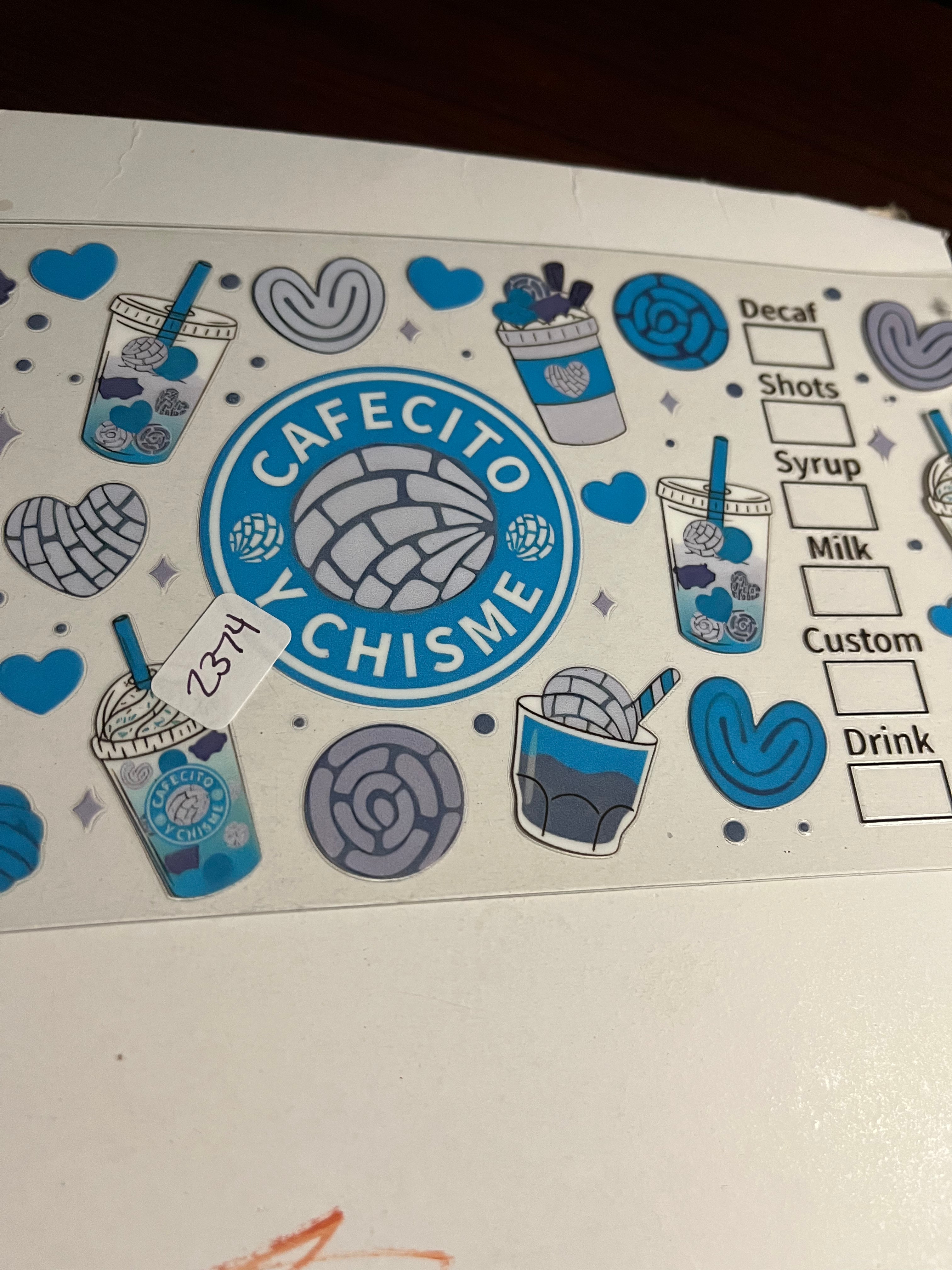 Cafecito and chisme blue 2374