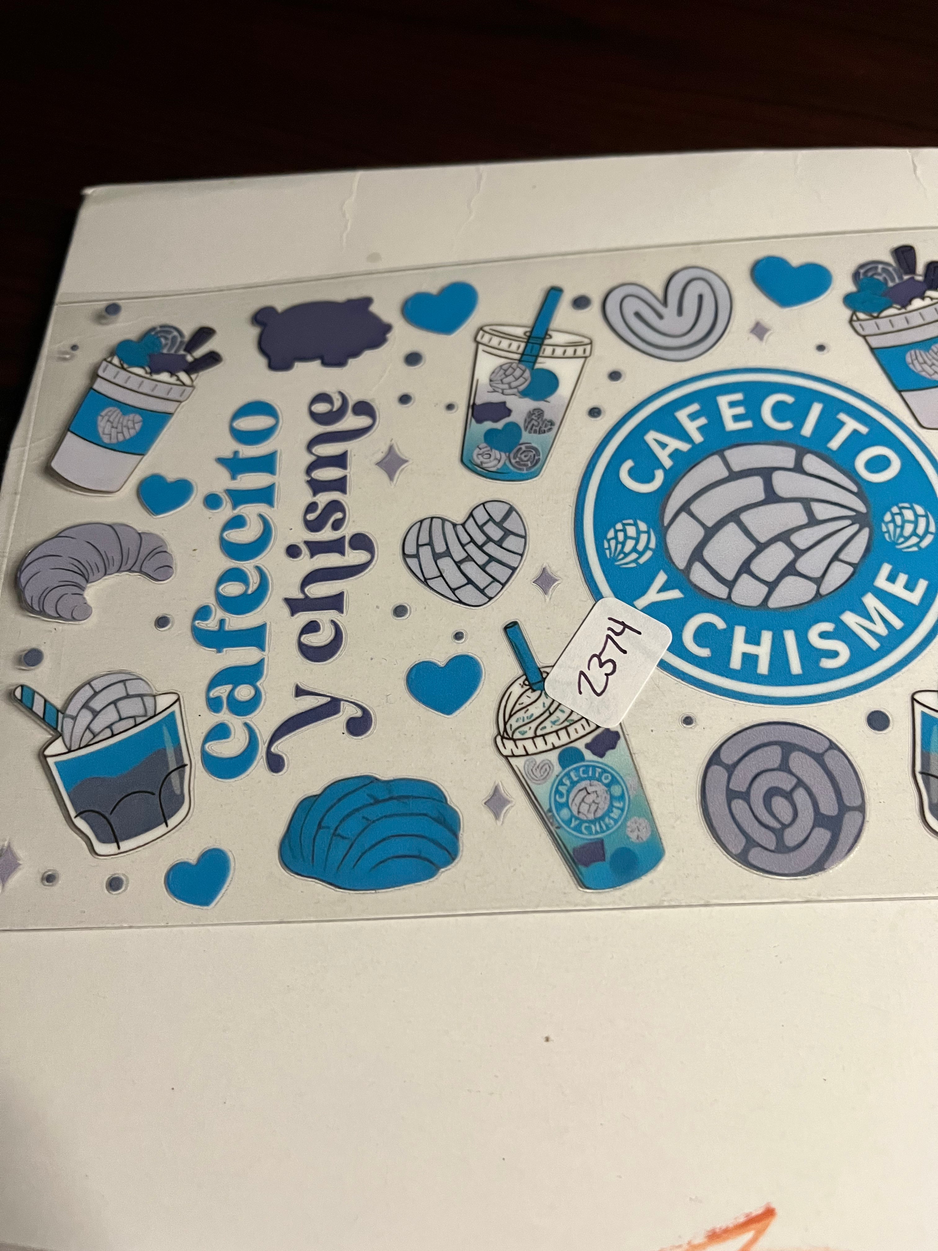 Cafecito and chisme blue 2374