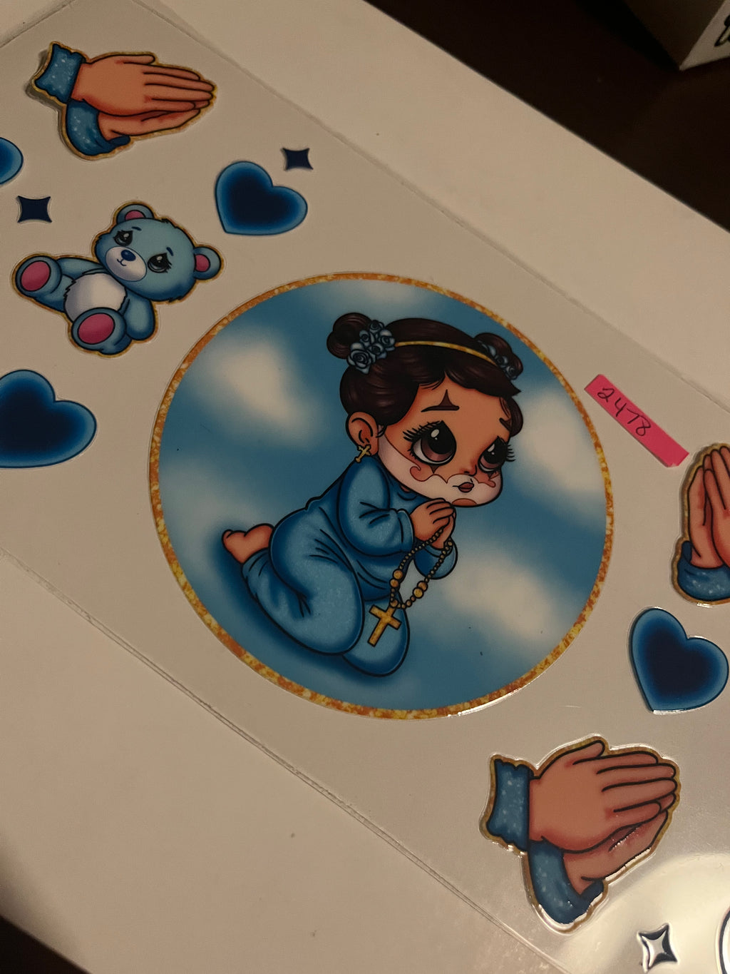 Clown girl praying 2478