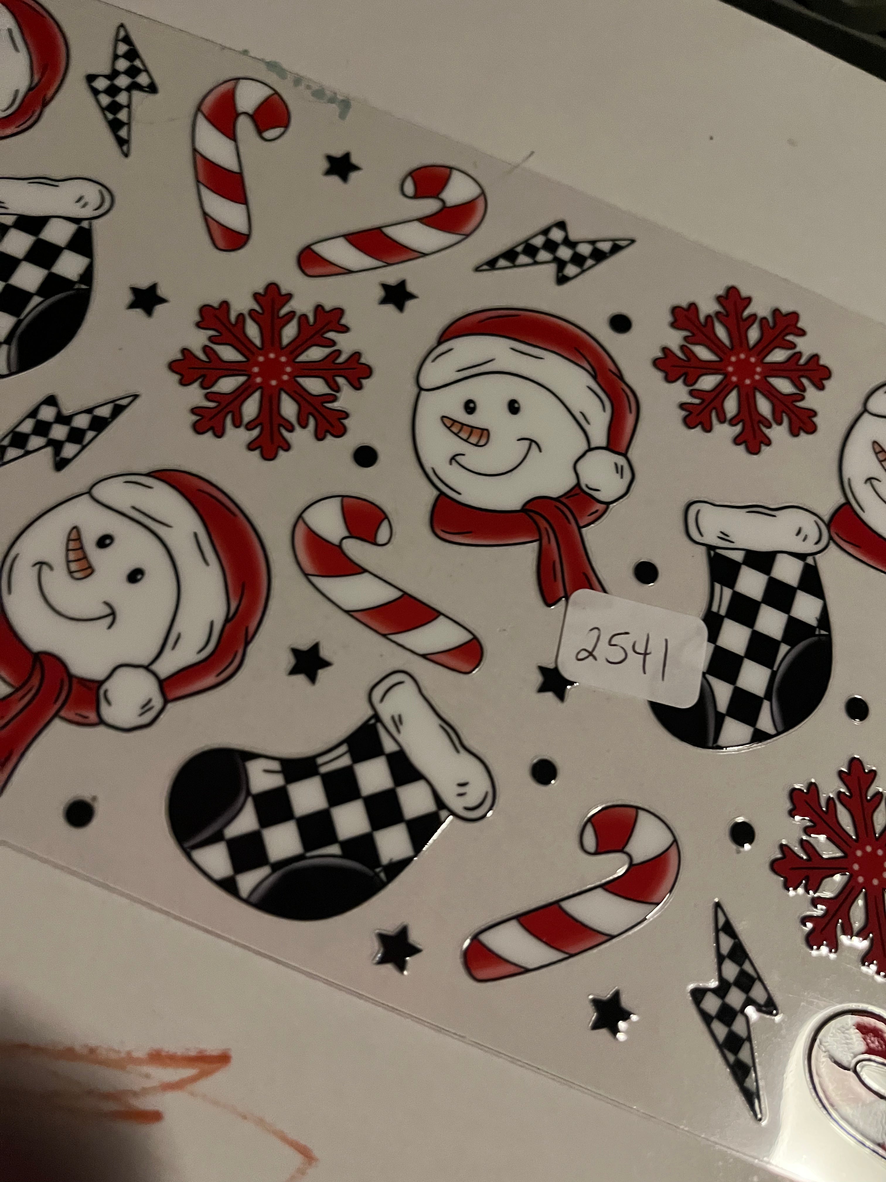 Snow man candy cane 2541