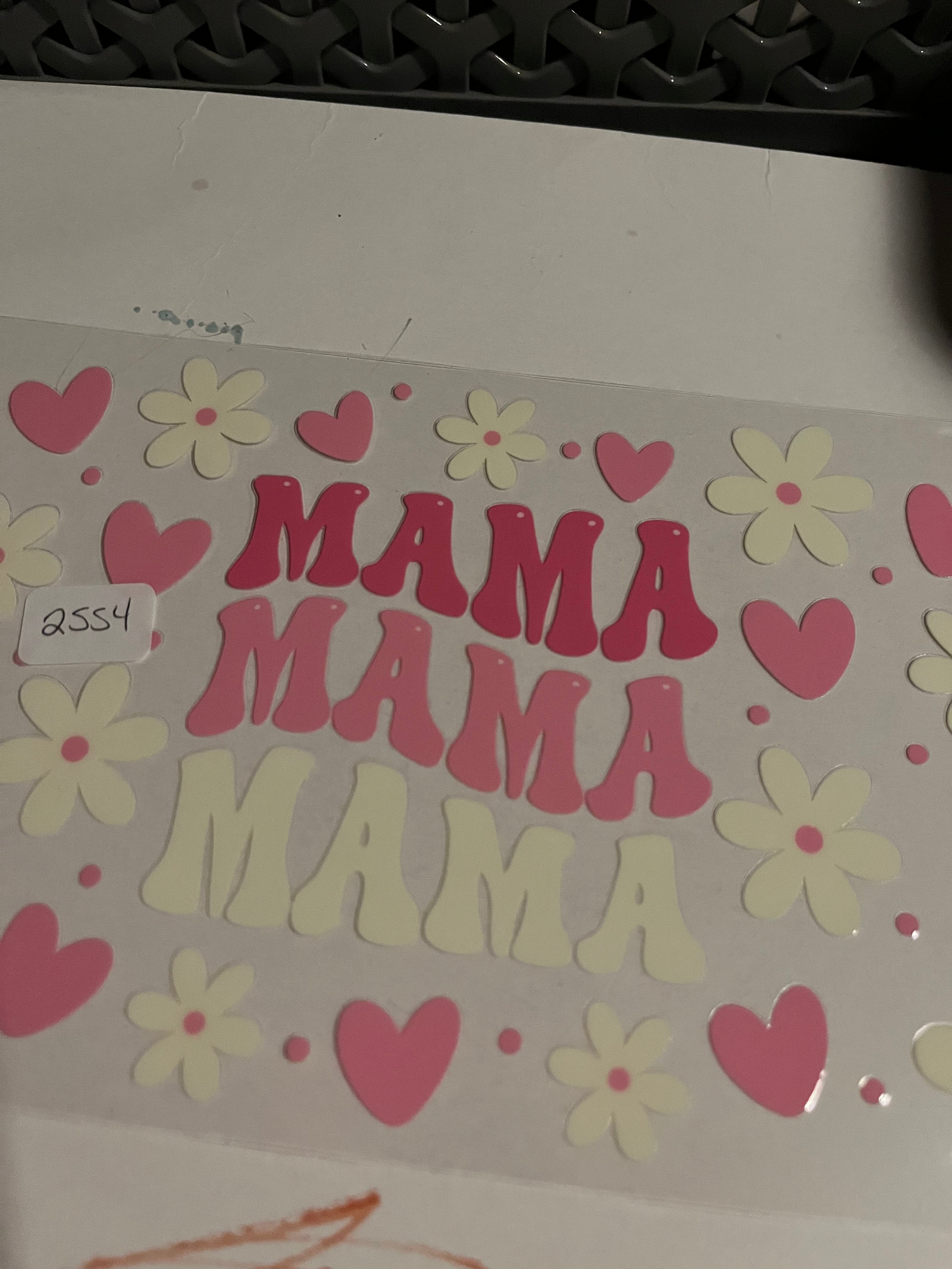 Mama flowers pink white 2554