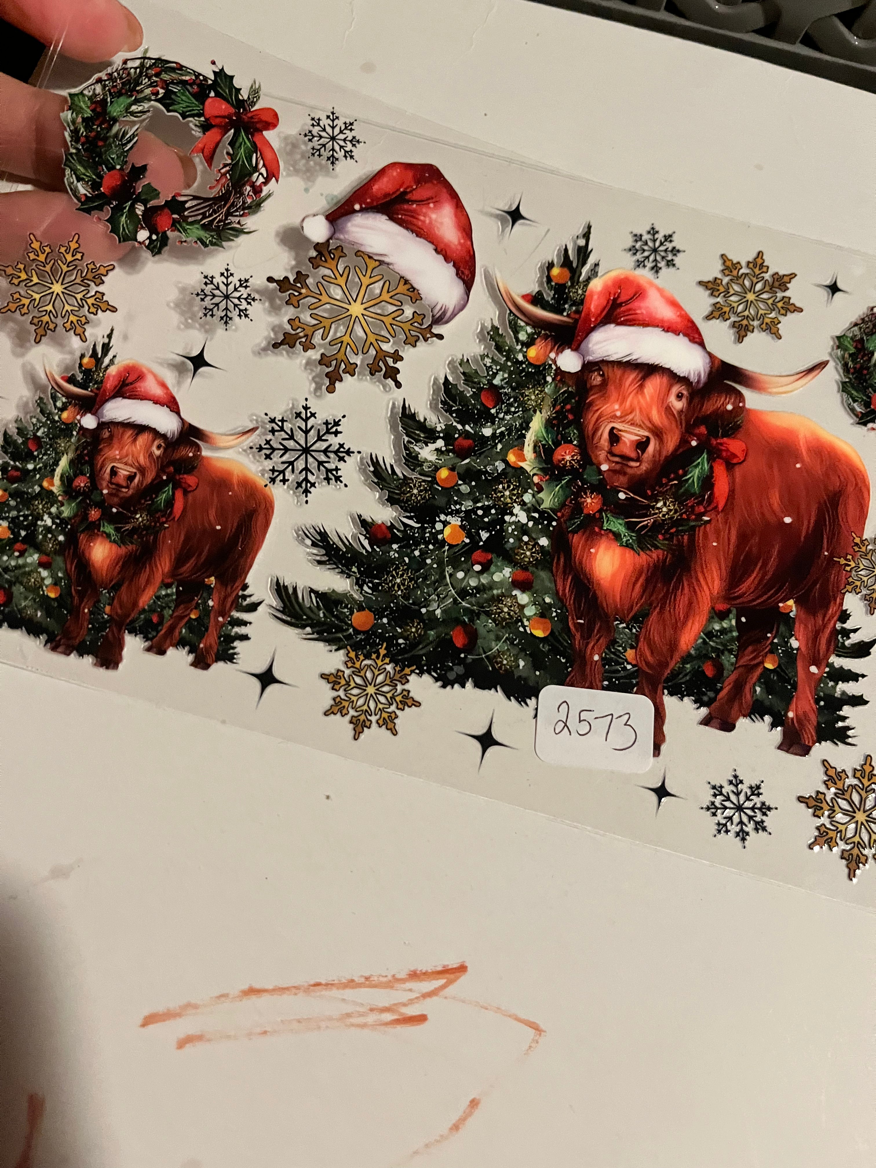 Christmas cow 2573