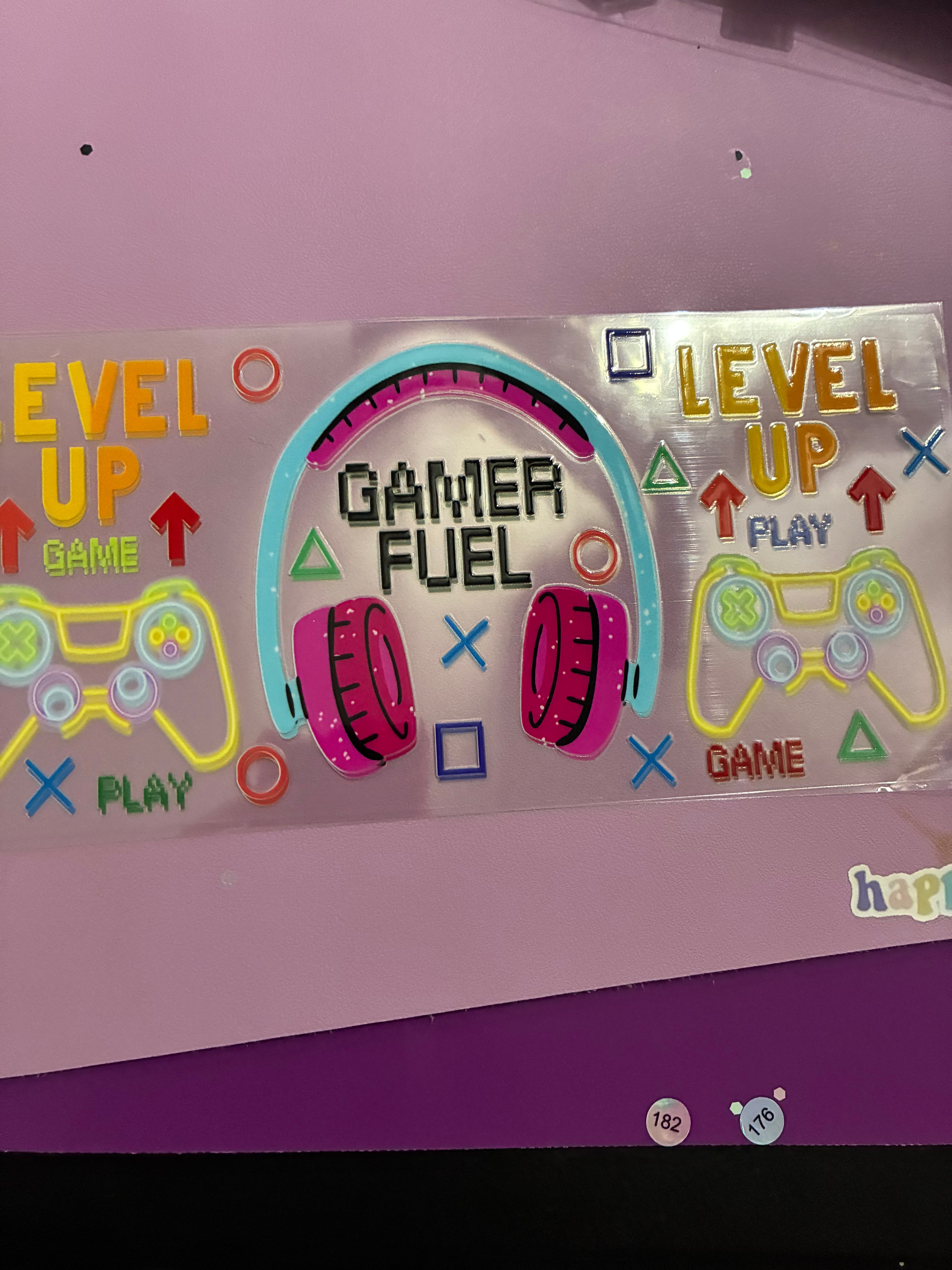 Gamer fuel level up colorful #501