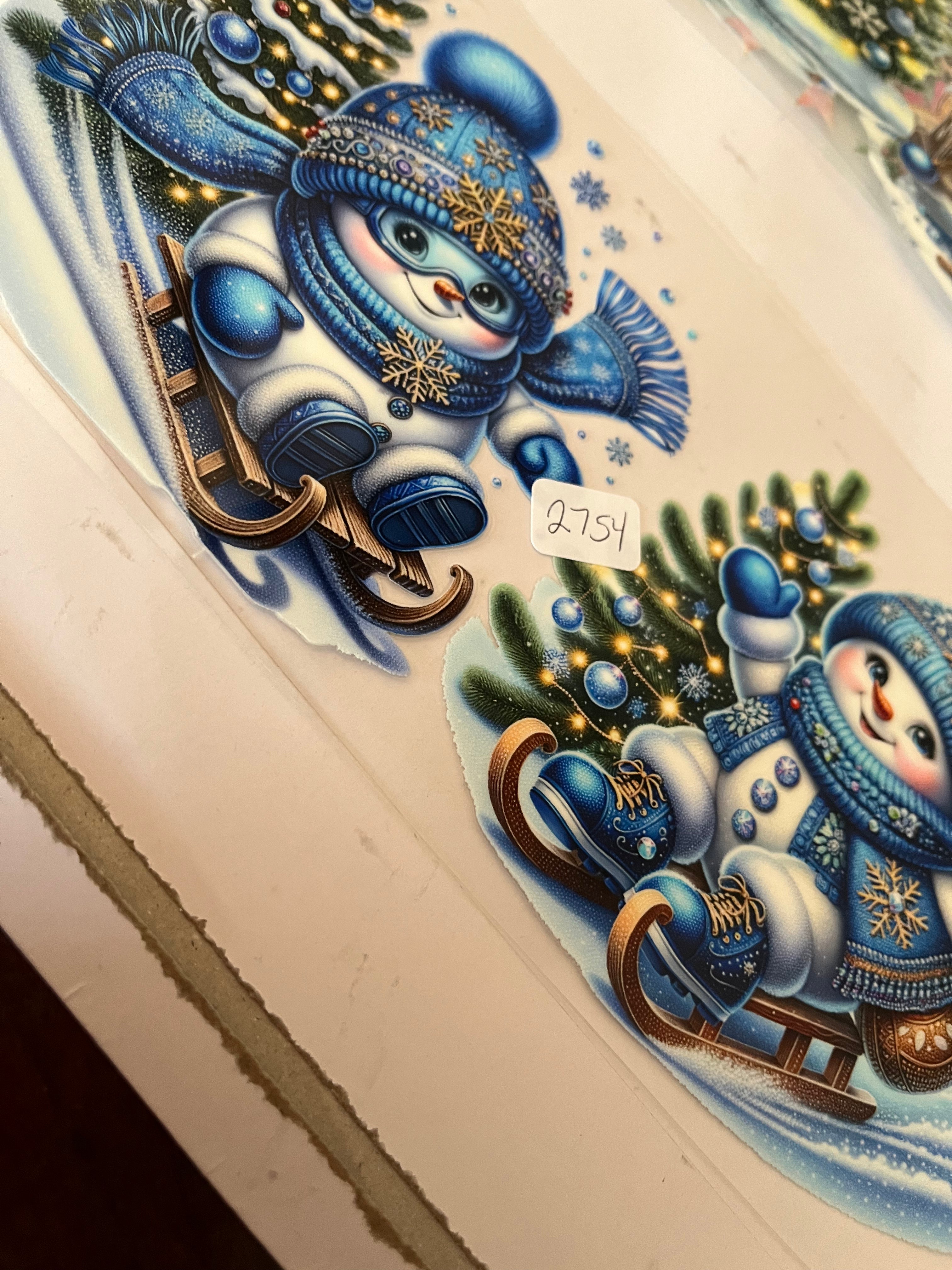 Blue snowman 2754