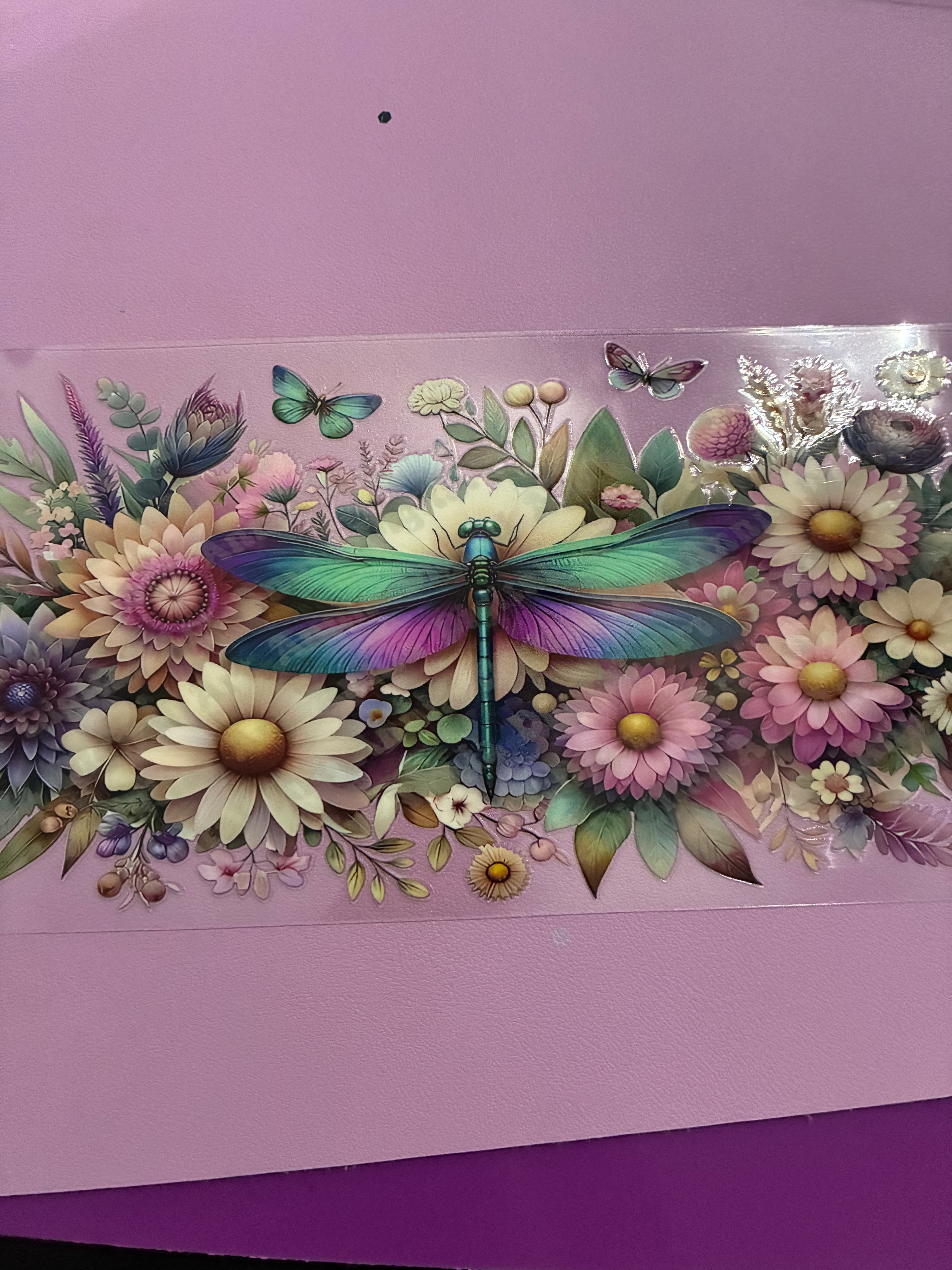 Dragonfly with flowers #523