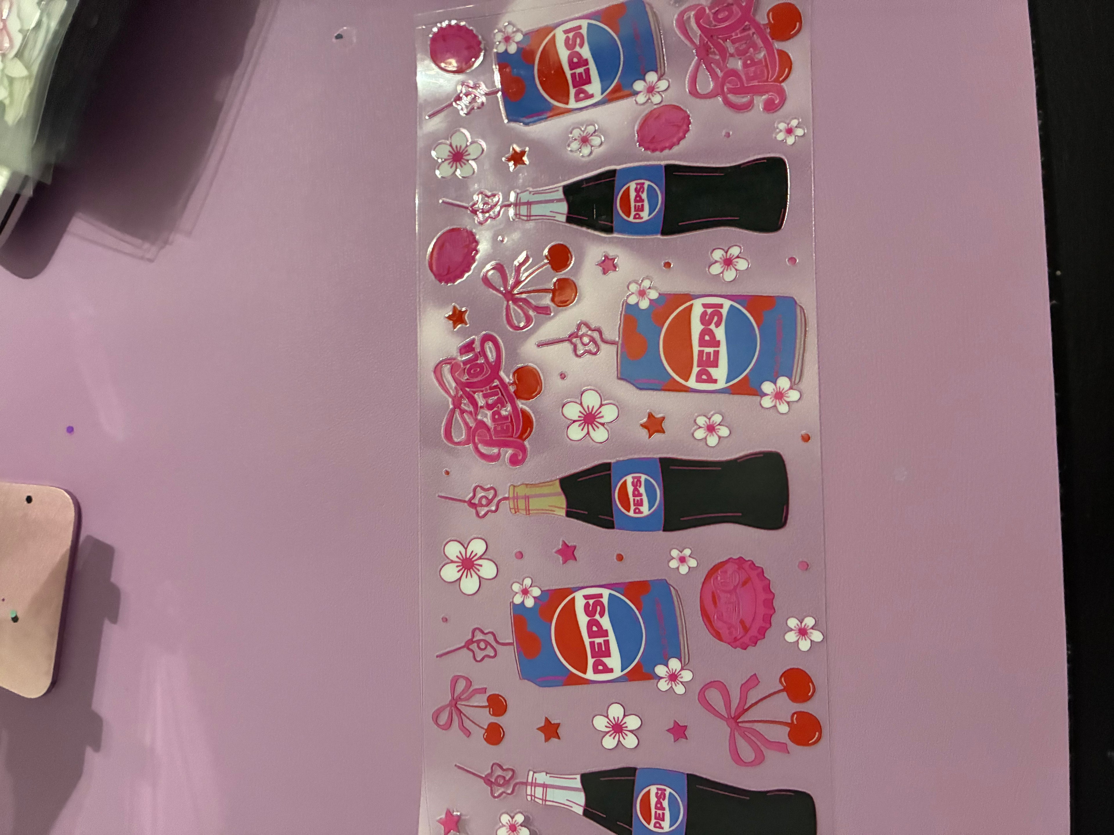 Pepsi with cherries and flowers #538