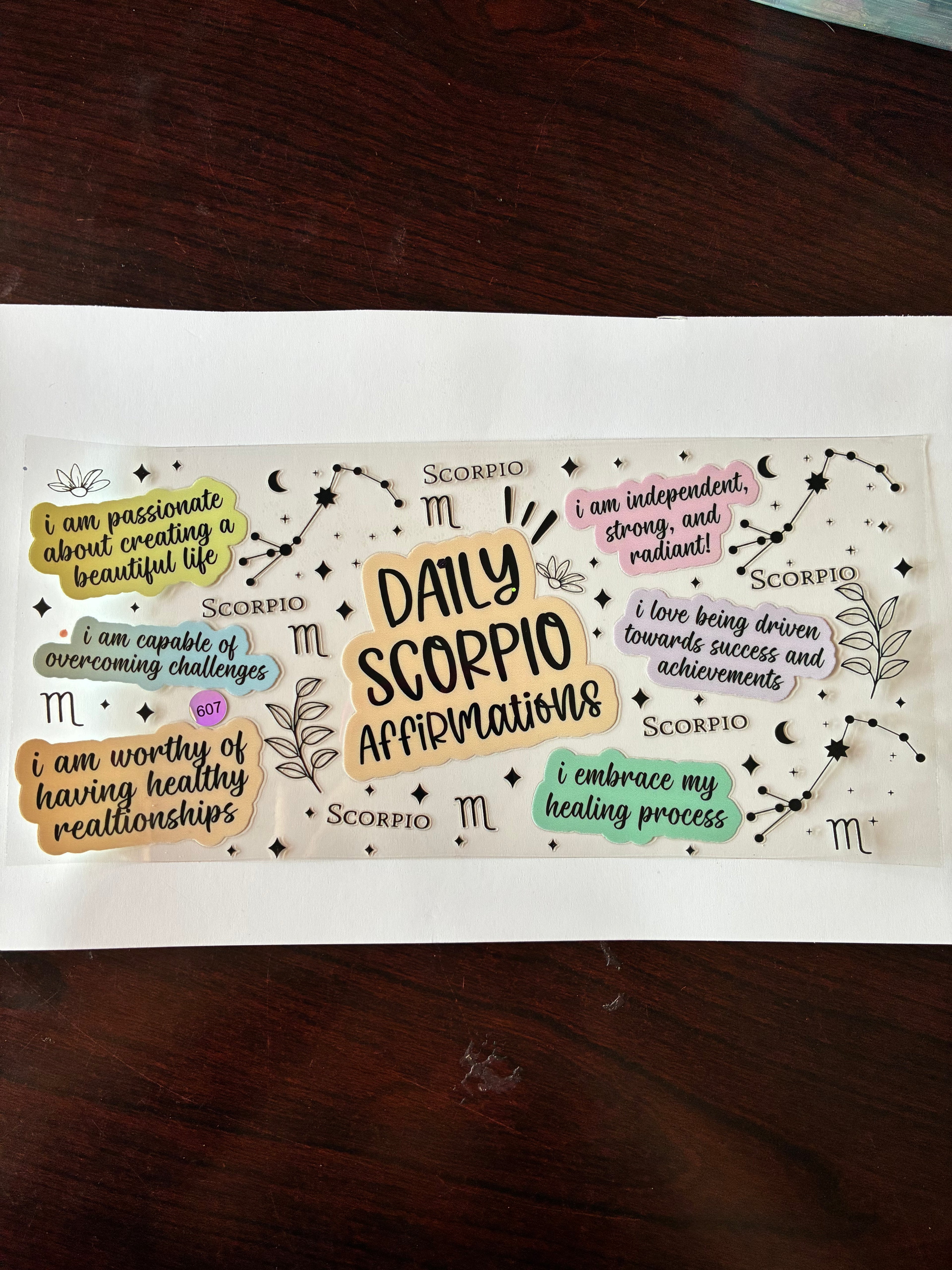 Horoscope Scorpio daily affirmations 607