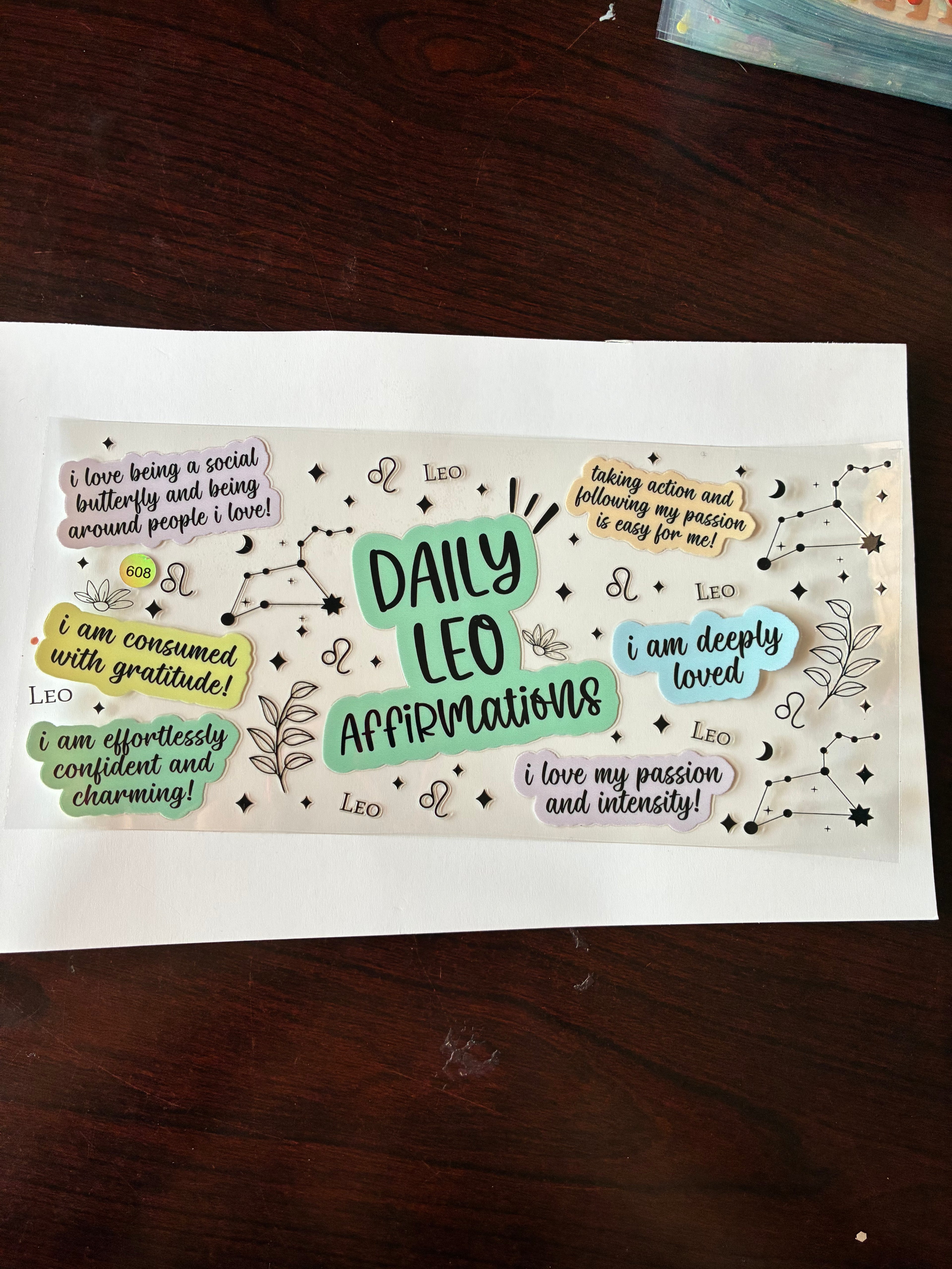 Horoscope Leo daily affirmation 608