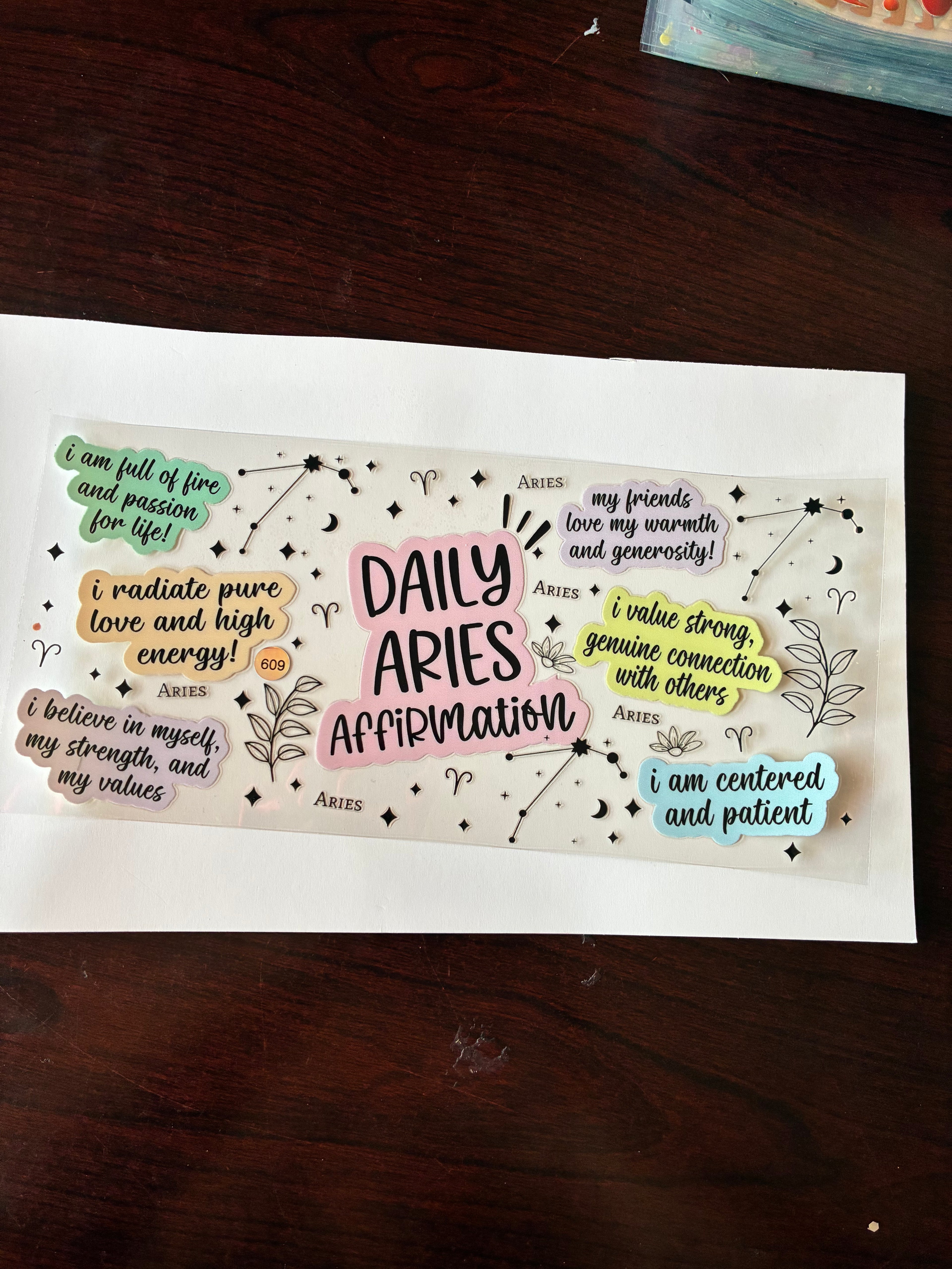 Horoscope Aries daily affirmation 609