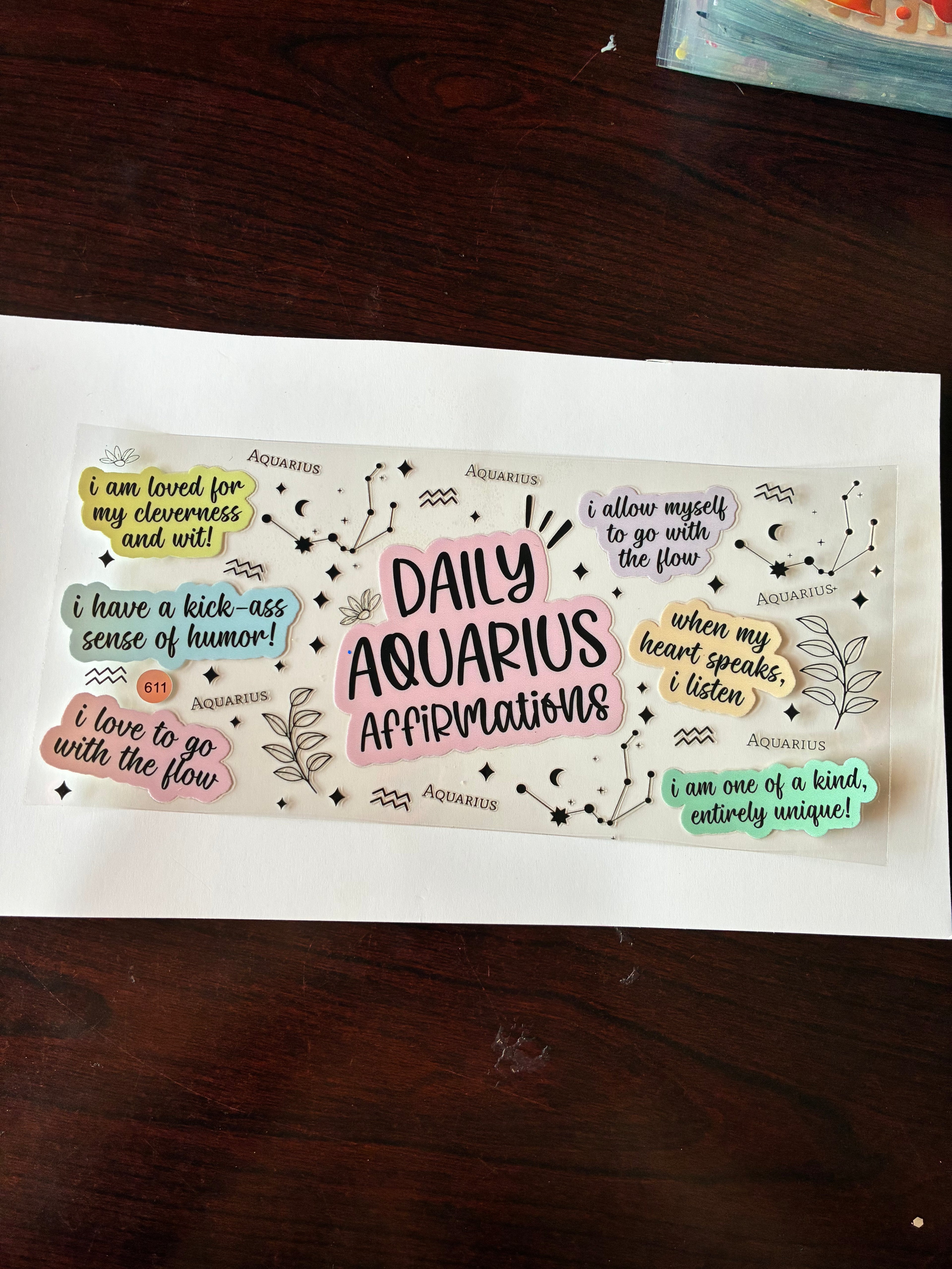Horoscope Aquarius daily affirmation 611