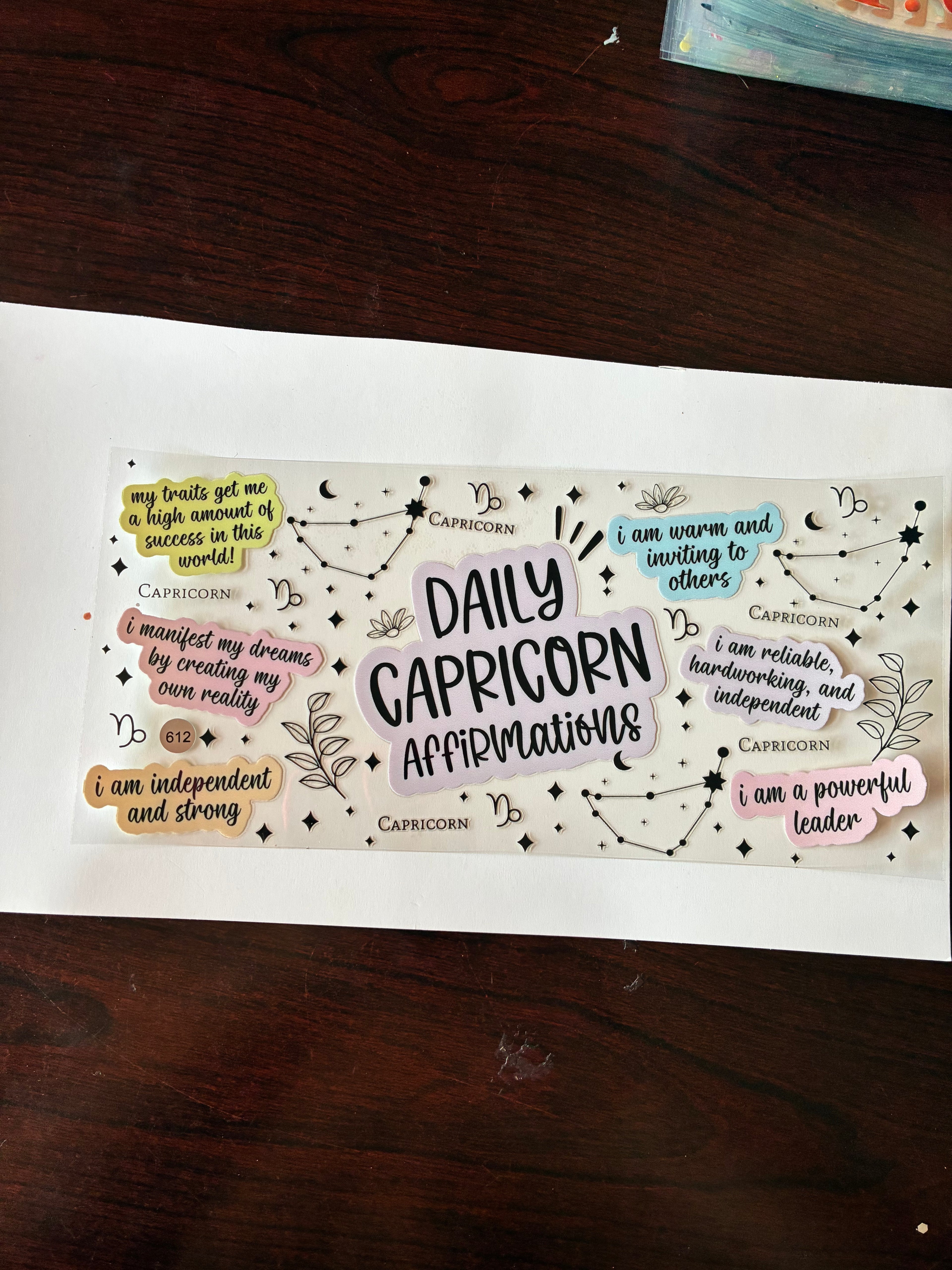 Horoscope Capricorn daily affirmation 612