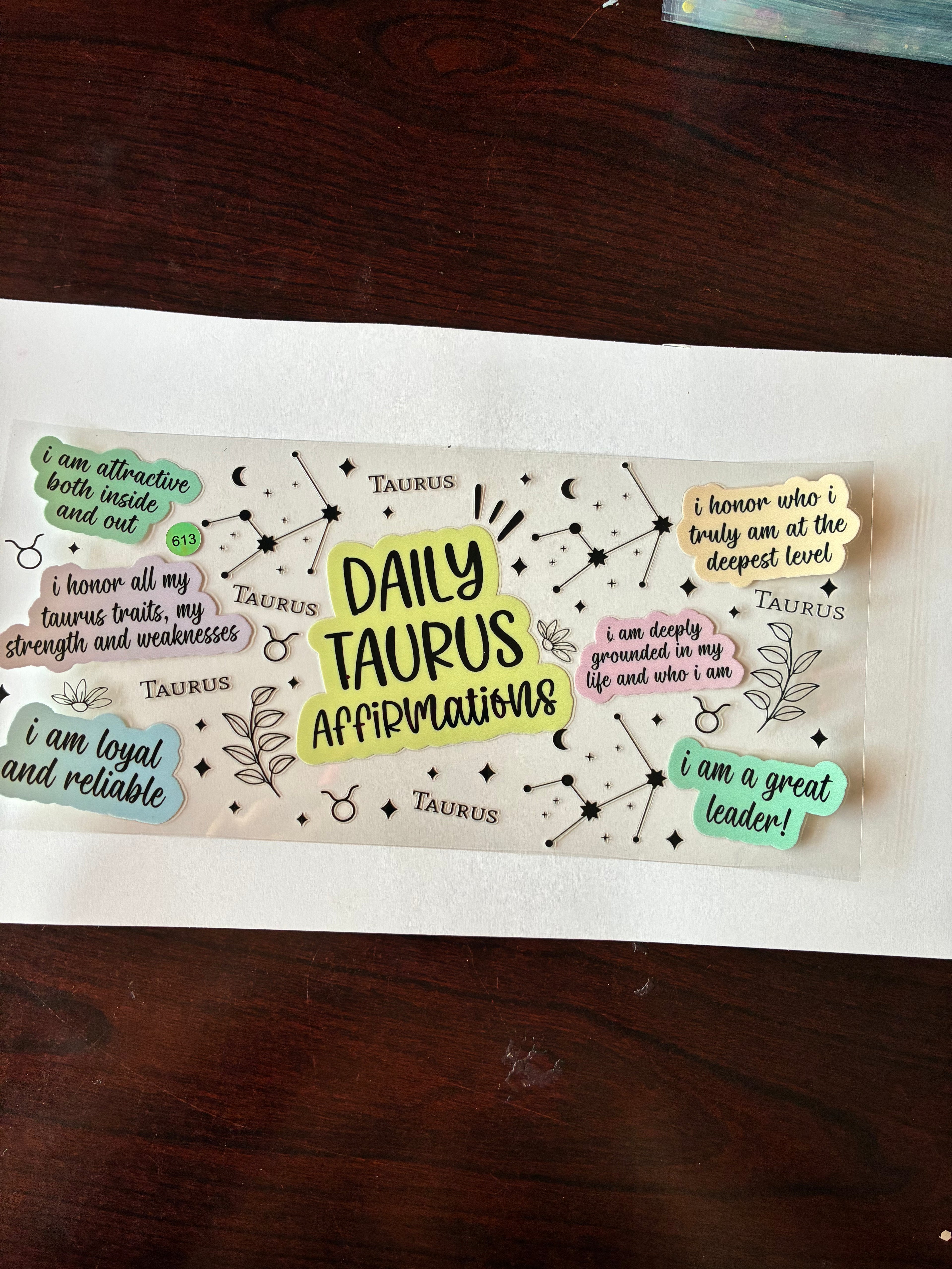 Horoscope Taurus daily afffirmation 613