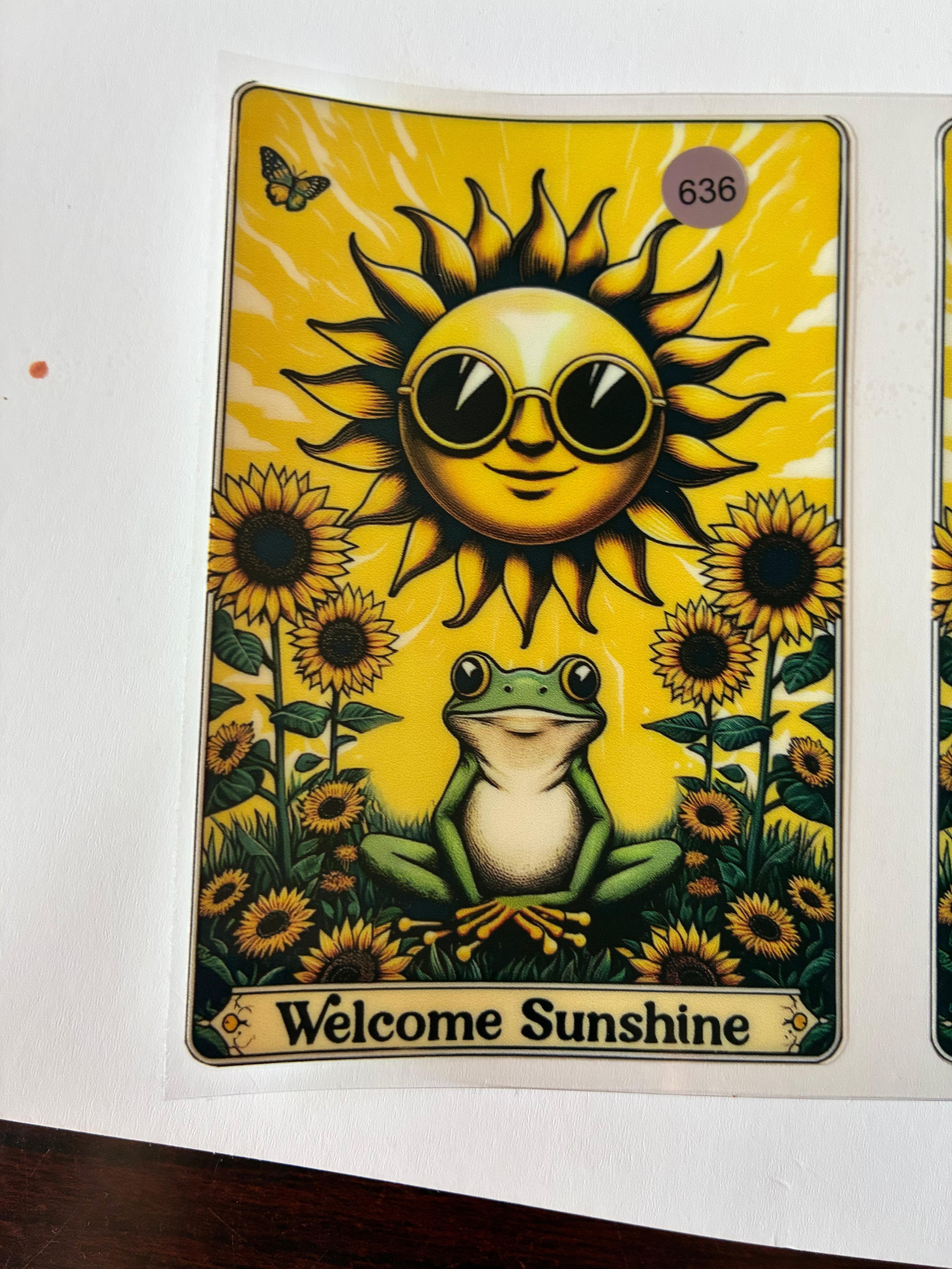 Tarot card welcom sunshine decal 636