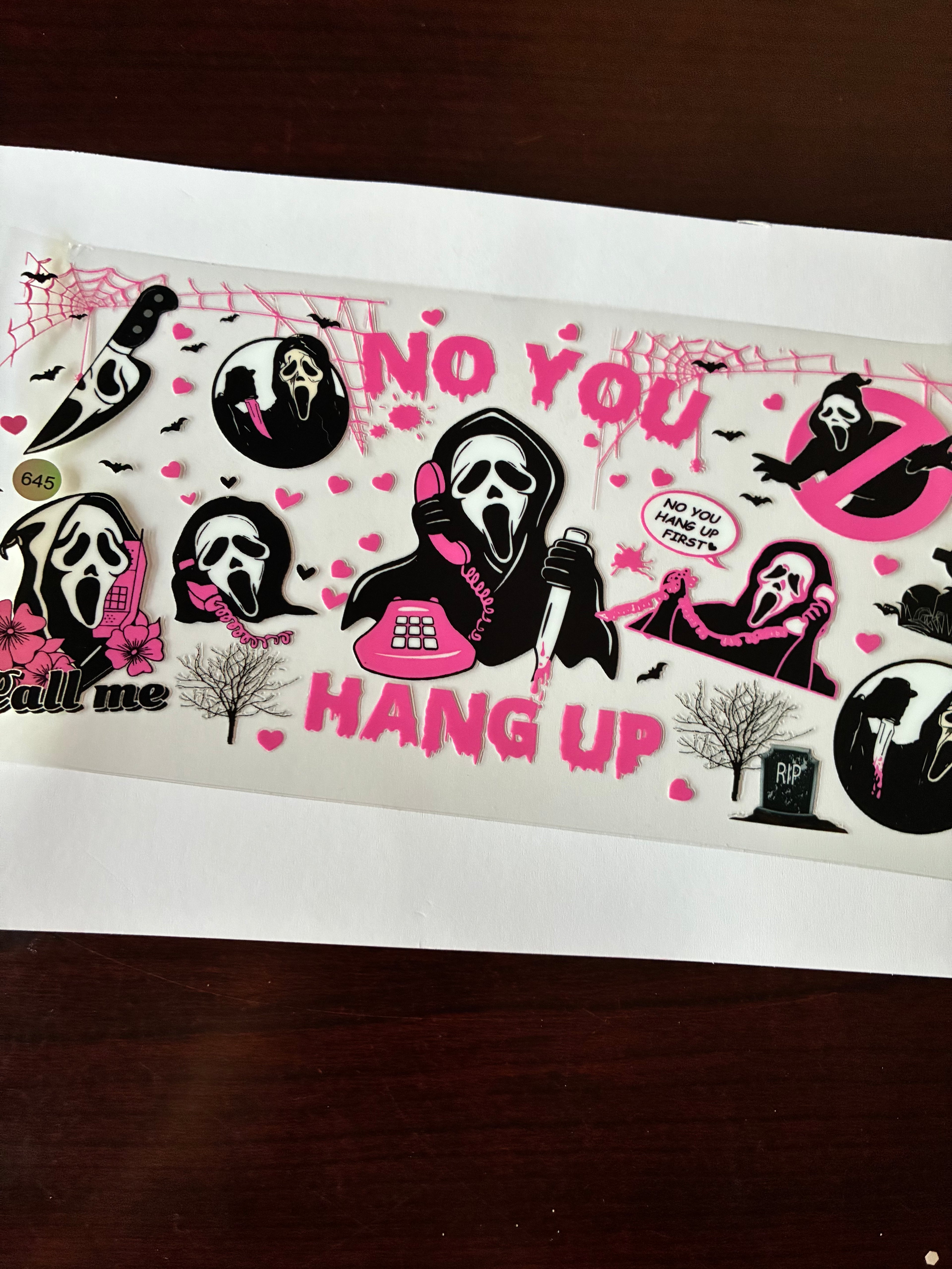 No you hang up ghost face pink 646