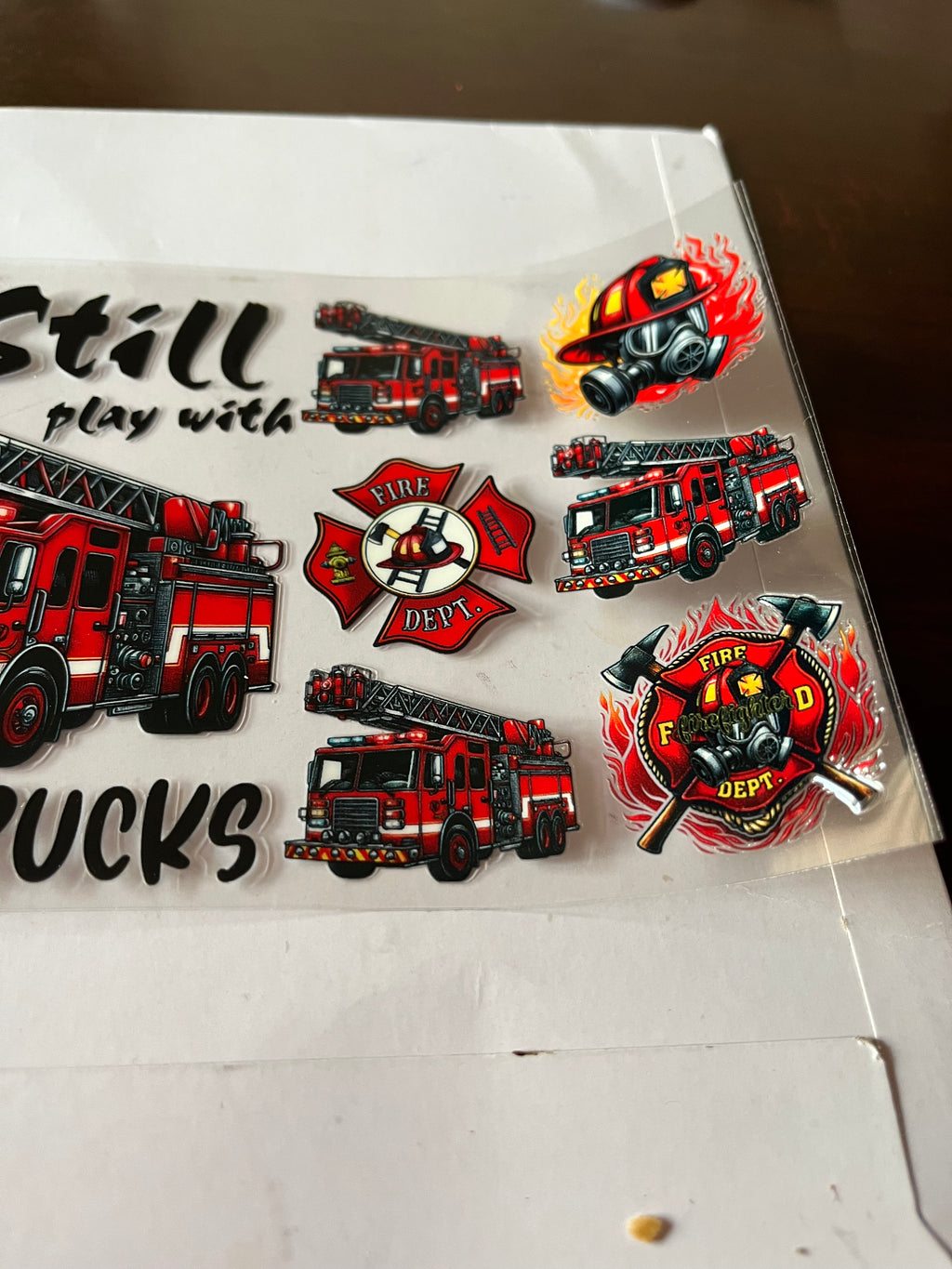 I still play with fire trucks 2763