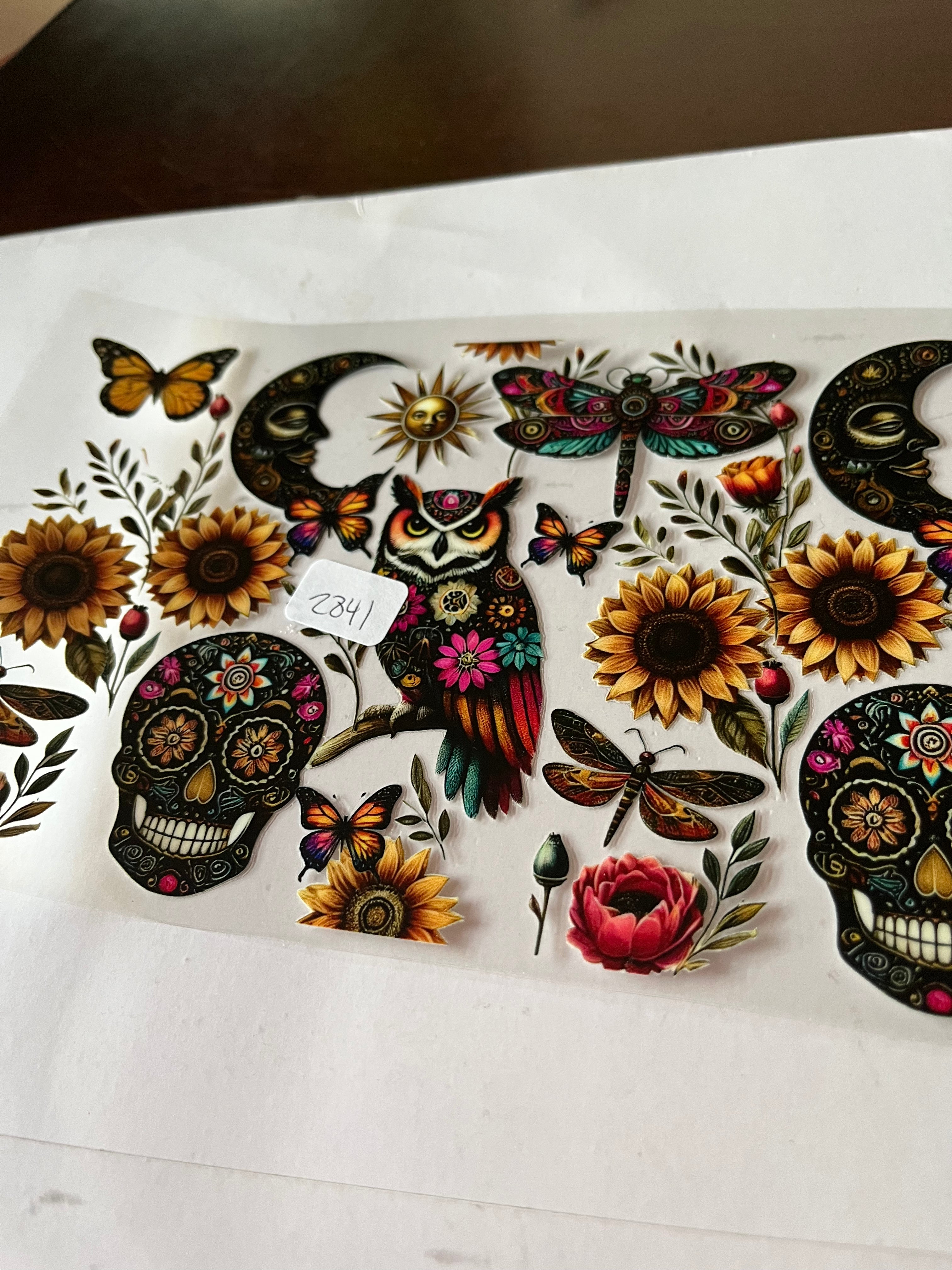 Skull sunflower collage 2841